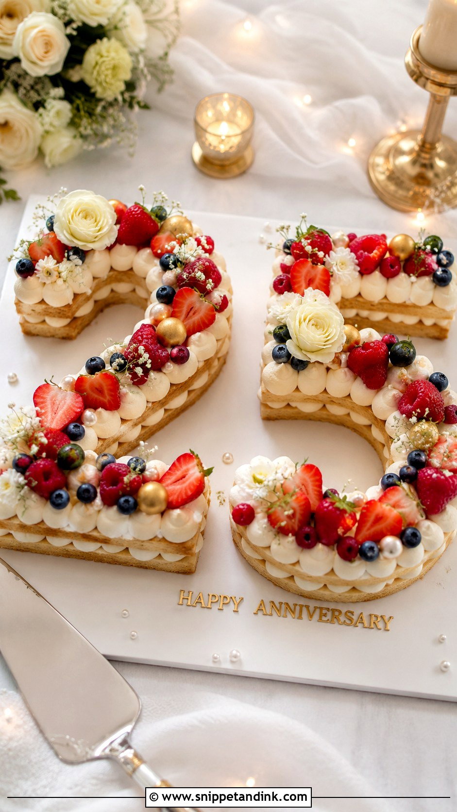 Number Anniversary Cake - Snippet and Ink - 20 Couple Anniversary Cake Ideas