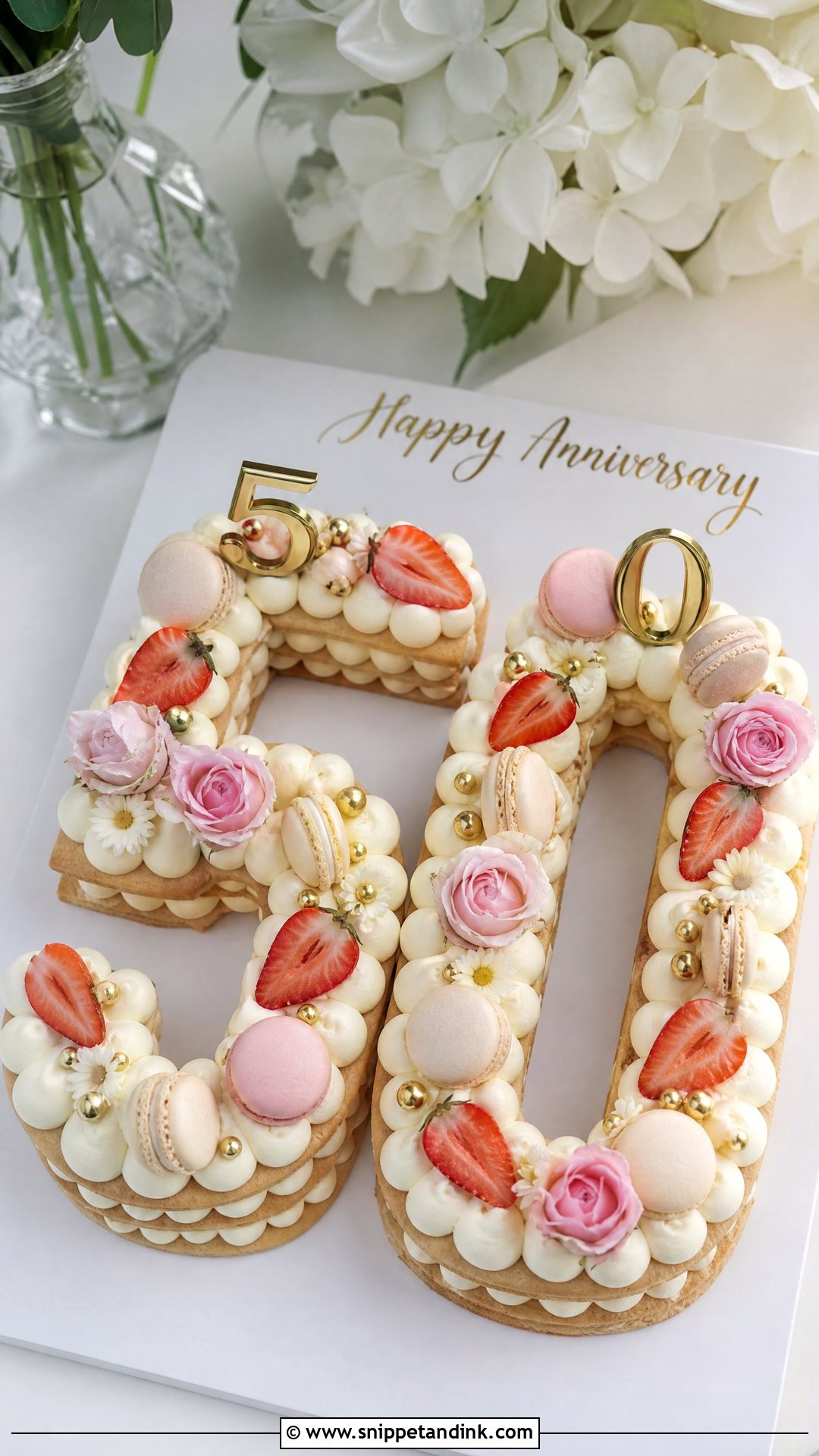 Number Anniversary Cake - Snippet and Ink - 25 Happy Wedding Anniversary Cake Ideas