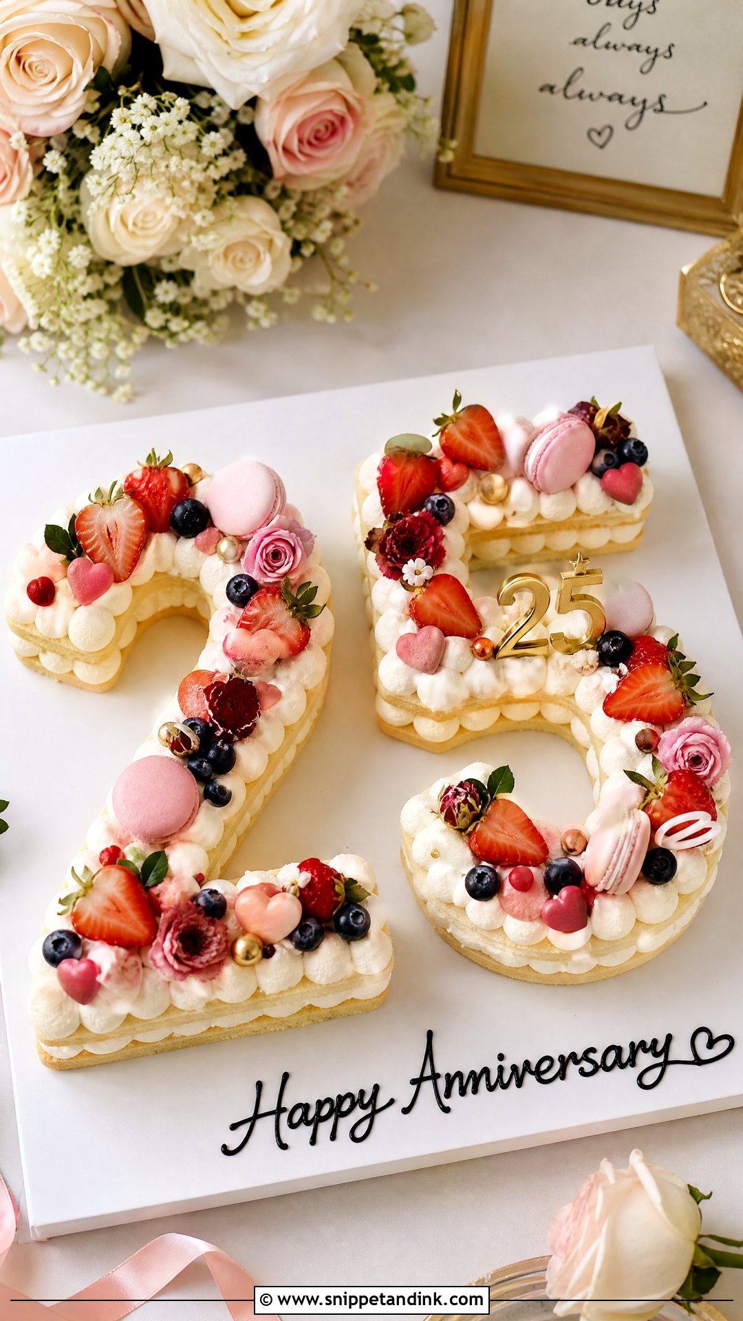Number Anniversary Cake - Snippet and Ink - 25 Love Anniversary Cake Ideas