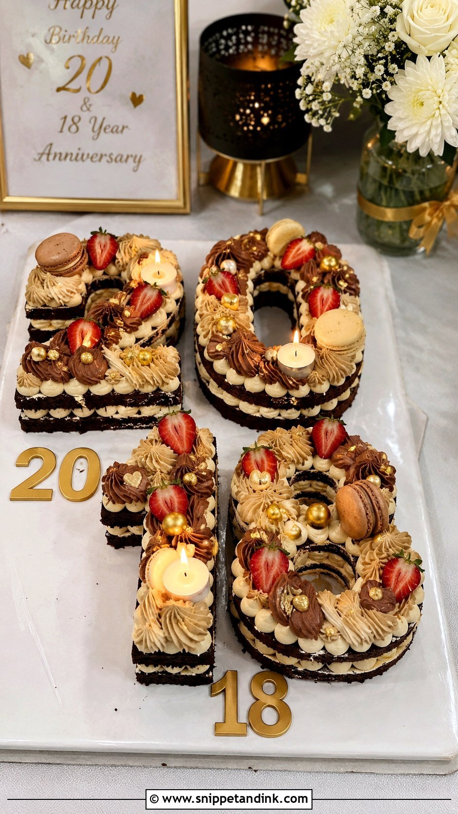 Number Birthday Anniversary Cake - Snippet and Ink - 20 Anniversary and Birthday Cake Combined Ideas