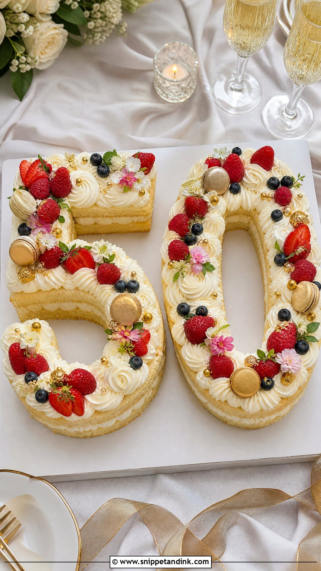 Number Wedding Anniversary Cake - Snippet and Ink - 30 Wedding Anniversary Cakes
