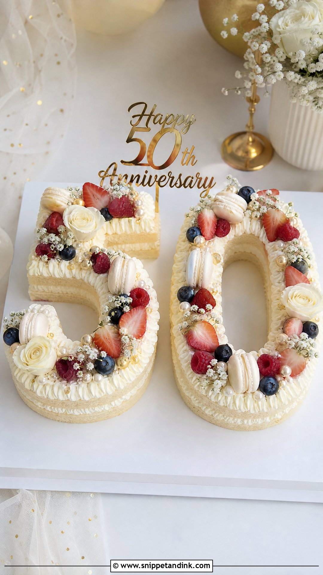Number Wedding Anniversary Cake - Snippet and Ink - 35 Wedding Anniversary Cake Ideas