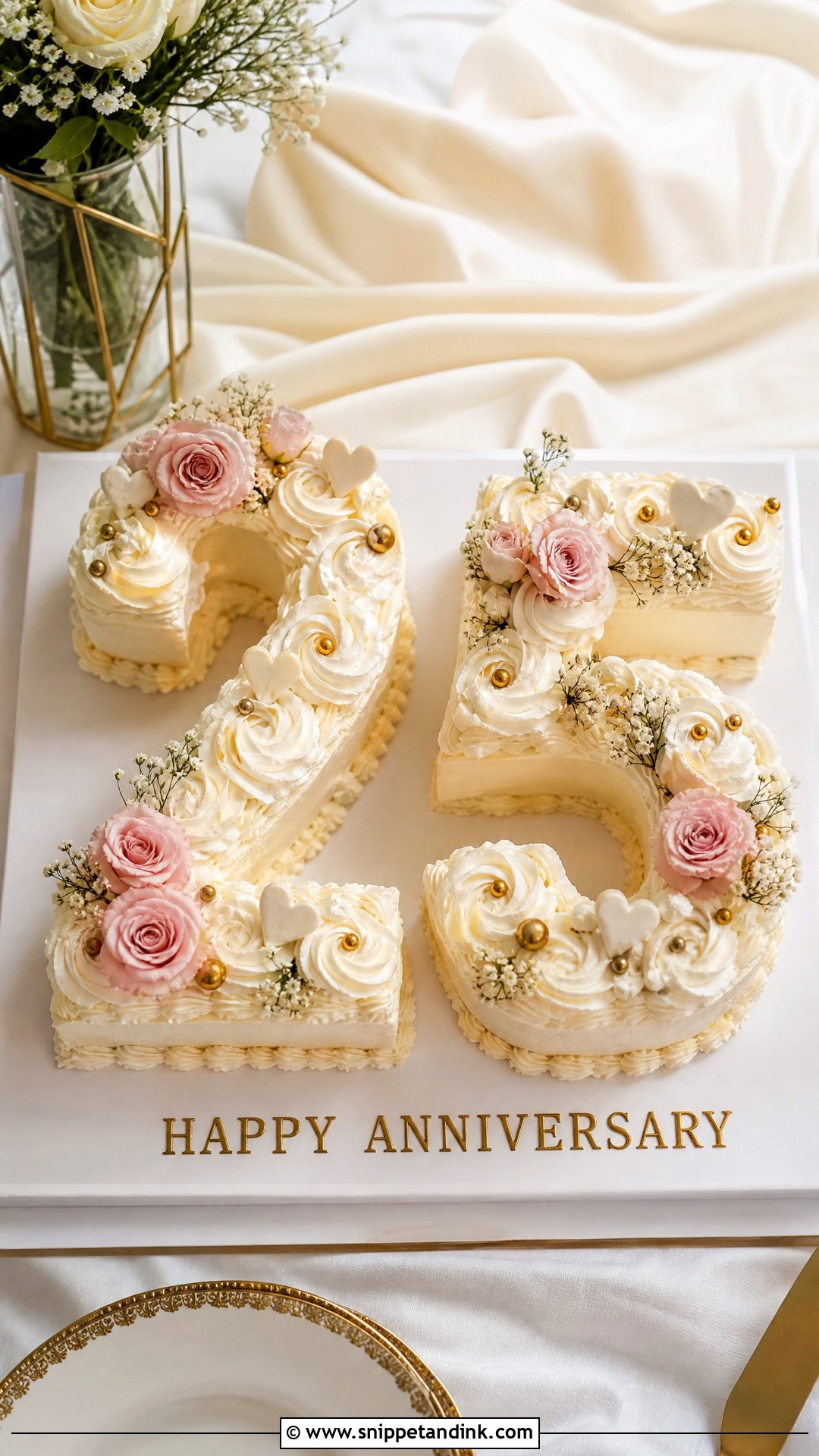Number Wedding Anniversary Cake - Snippet and Ink - 20 Simple Wedding Anniversary Cake Design Ideas