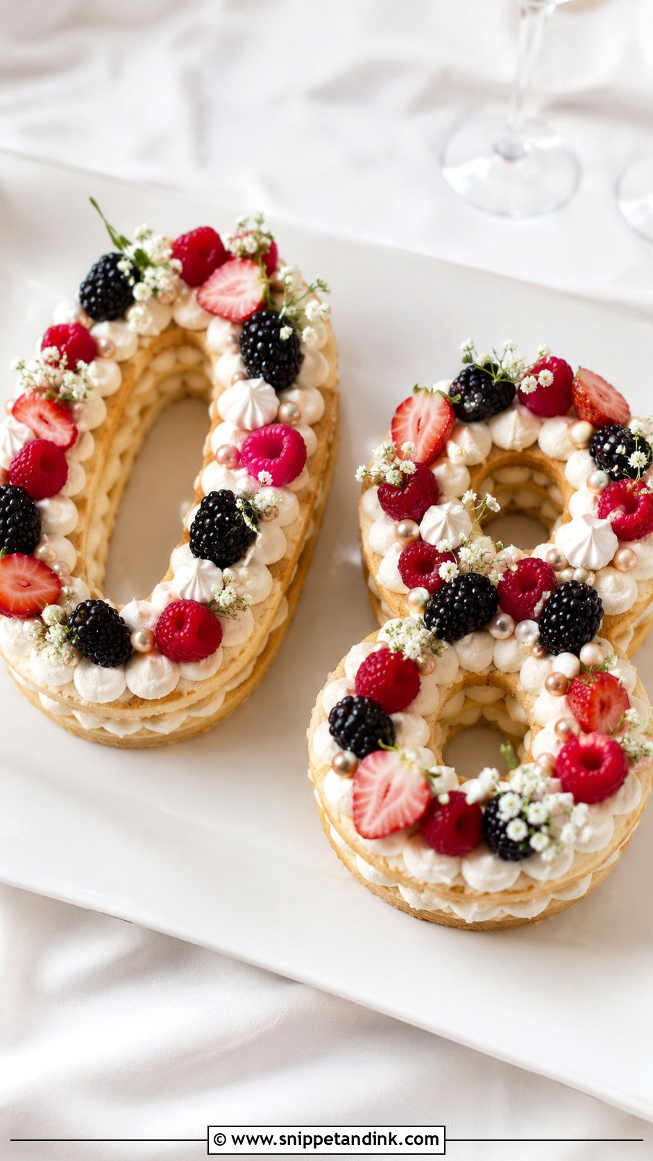 Number Wedding Layered Cookie Cake - Snippet and Ink - 30 Wedding Layered Cookie Cake Ideas