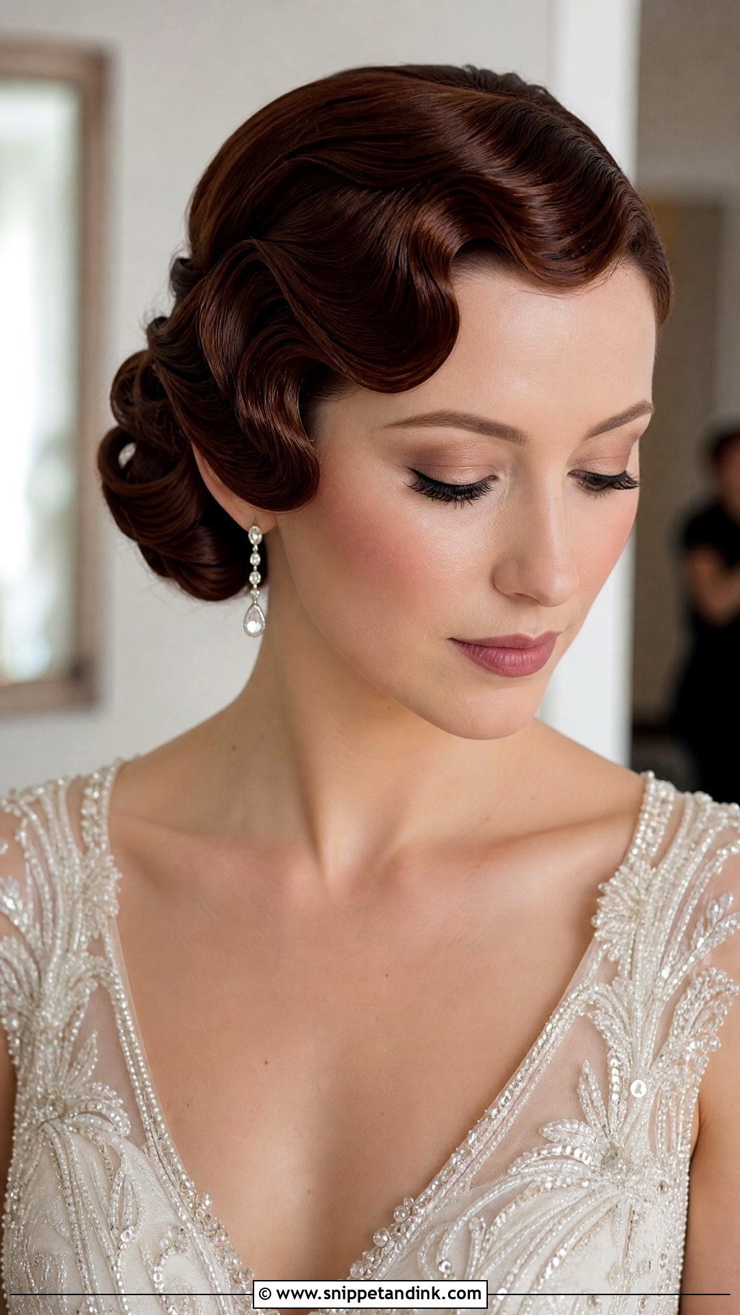 Old Hollywood Bridal Hair With Finger Waves - Snippet and Ink - 20 Old Hollywood Bridal Hair Ideas