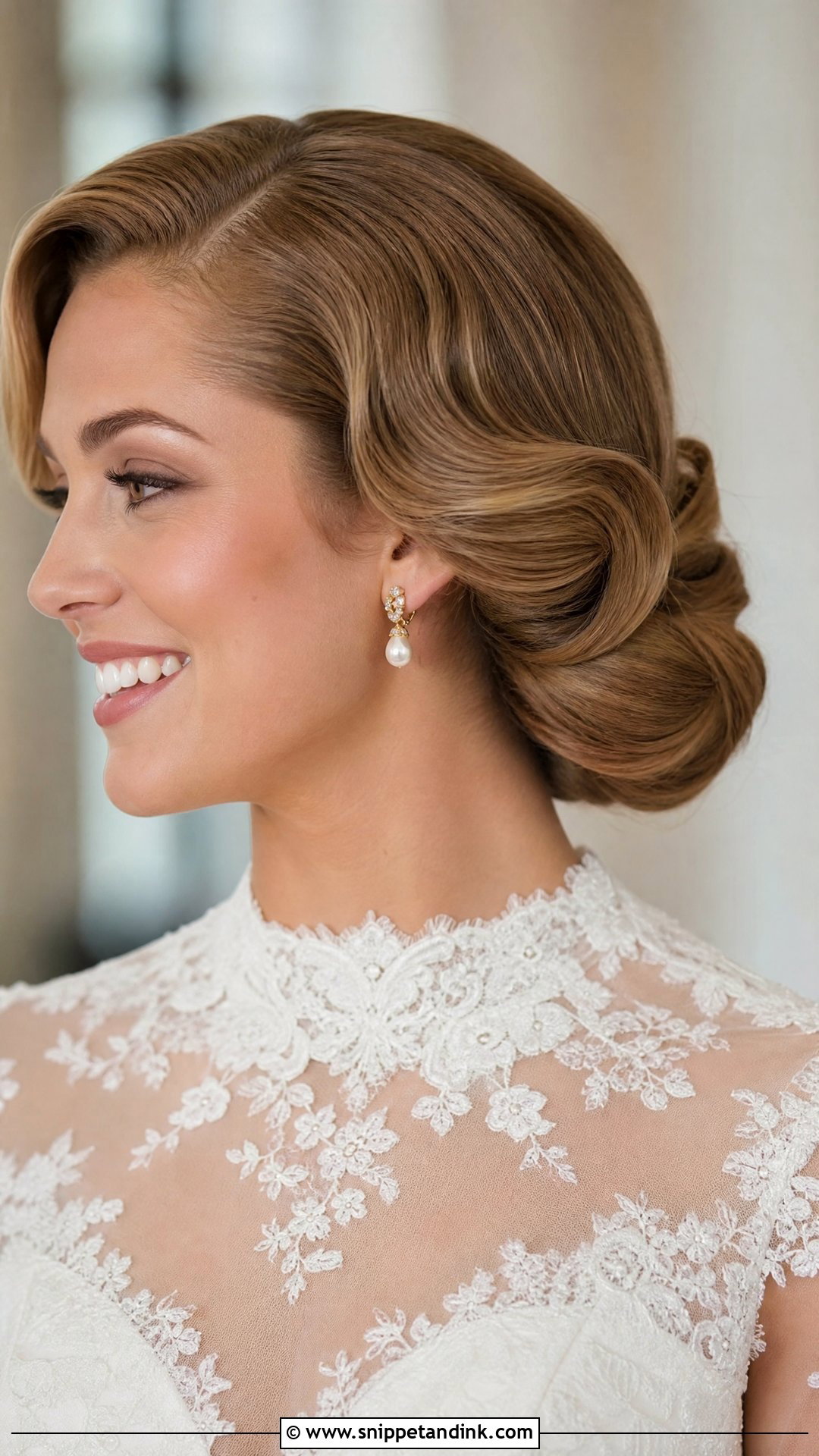 Old Hollywood Bridal Hair With Low Chignon - Snippet and Ink - 20 Old Hollywood Bridal Hair Ideas