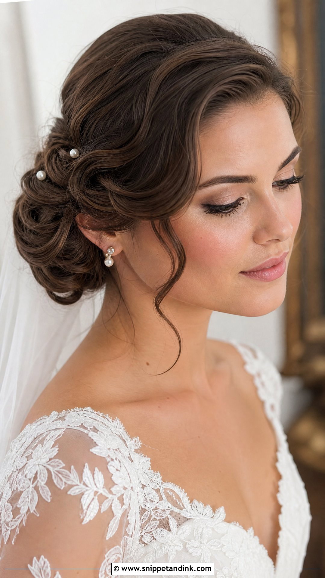 Old Hollywood Bridal Hair With Soft Updo - Snippet and Ink - 20 Old Hollywood Bridal Hair Ideas