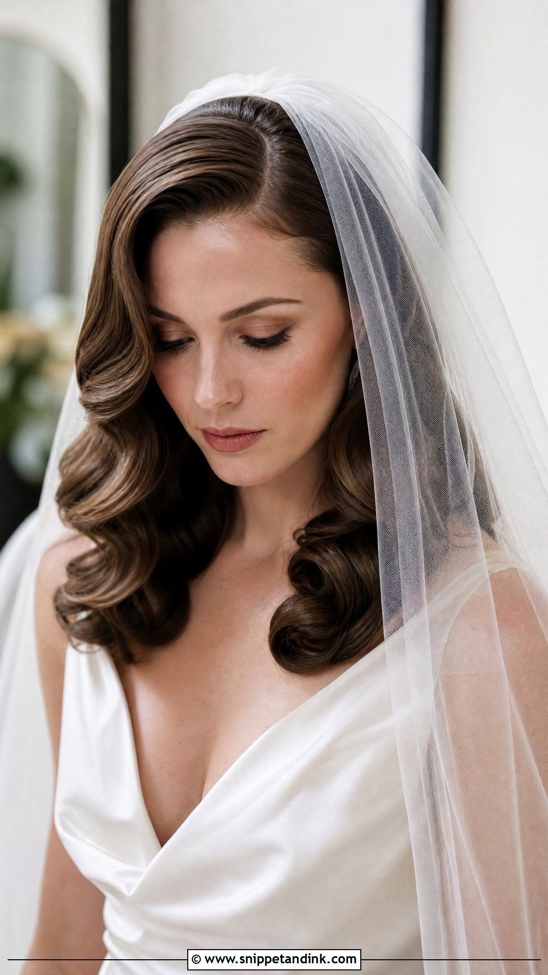 Old Hollywood Bridal Hair With Veil - Snippet and Ink - 20 Old Hollywood Bridal Hair Ideas
