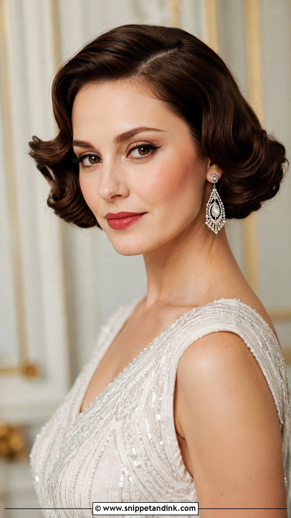 Old Hollywood Faux Bob - Snippet and Ink - 20 Hollywood Glam Bridal Hair Ideas