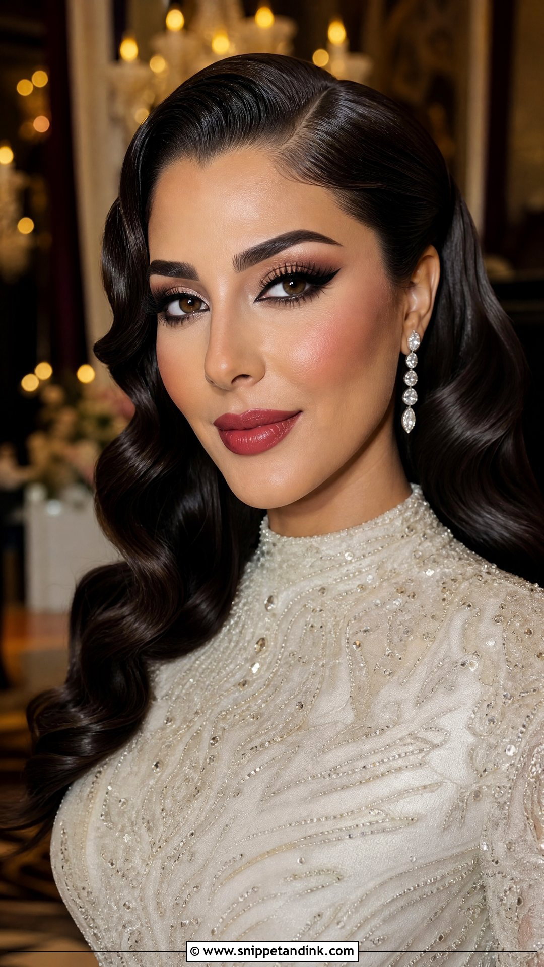 Old Hollywood Full Glam Wedding Makeup - Snippet and Ink - 20 Old Hollywood Wedding Makeup Ideas