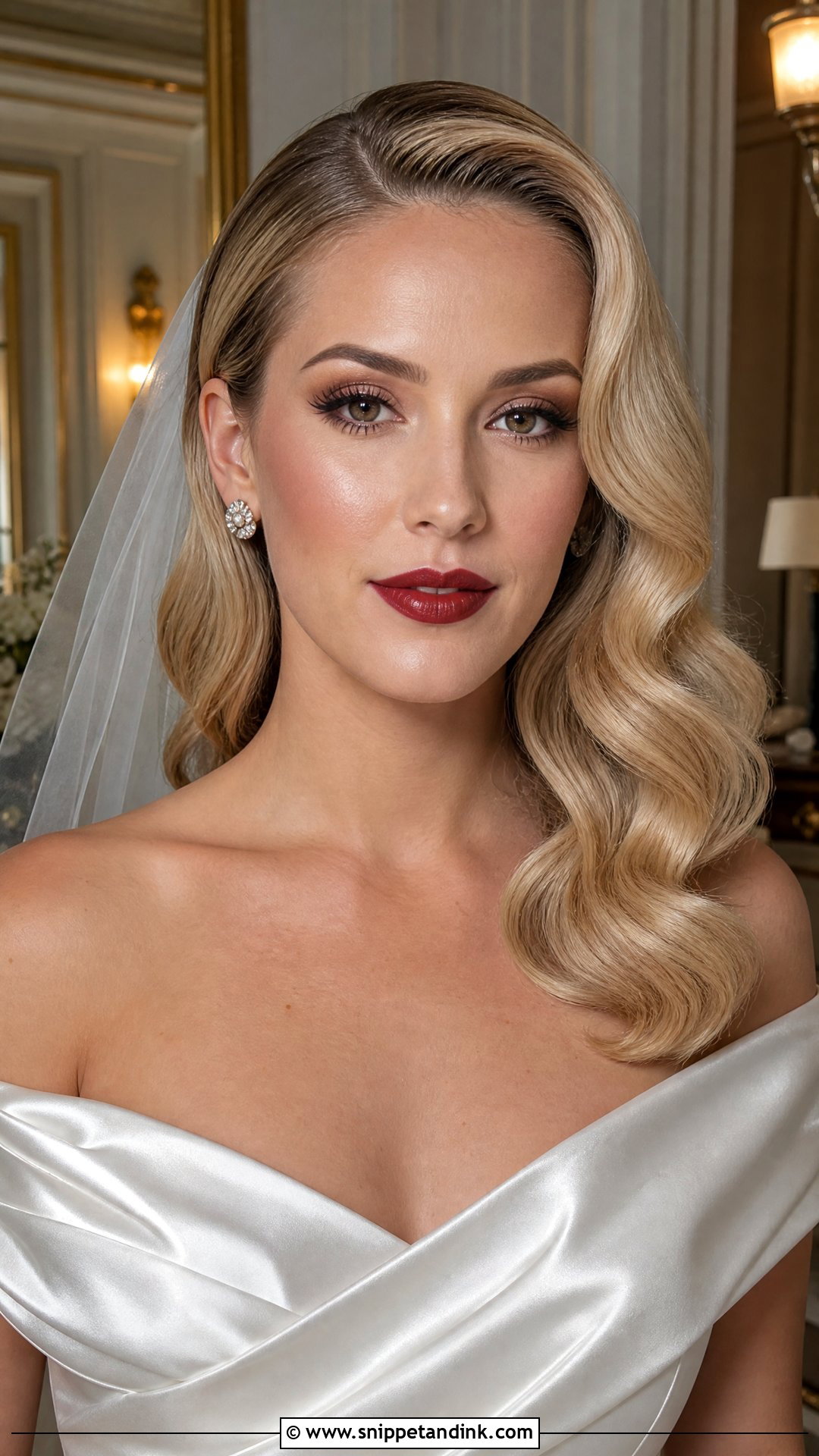Old Hollywood Glam Bride Makeup - Snippet and Ink - 35 Glam Bride Makeup Ideas