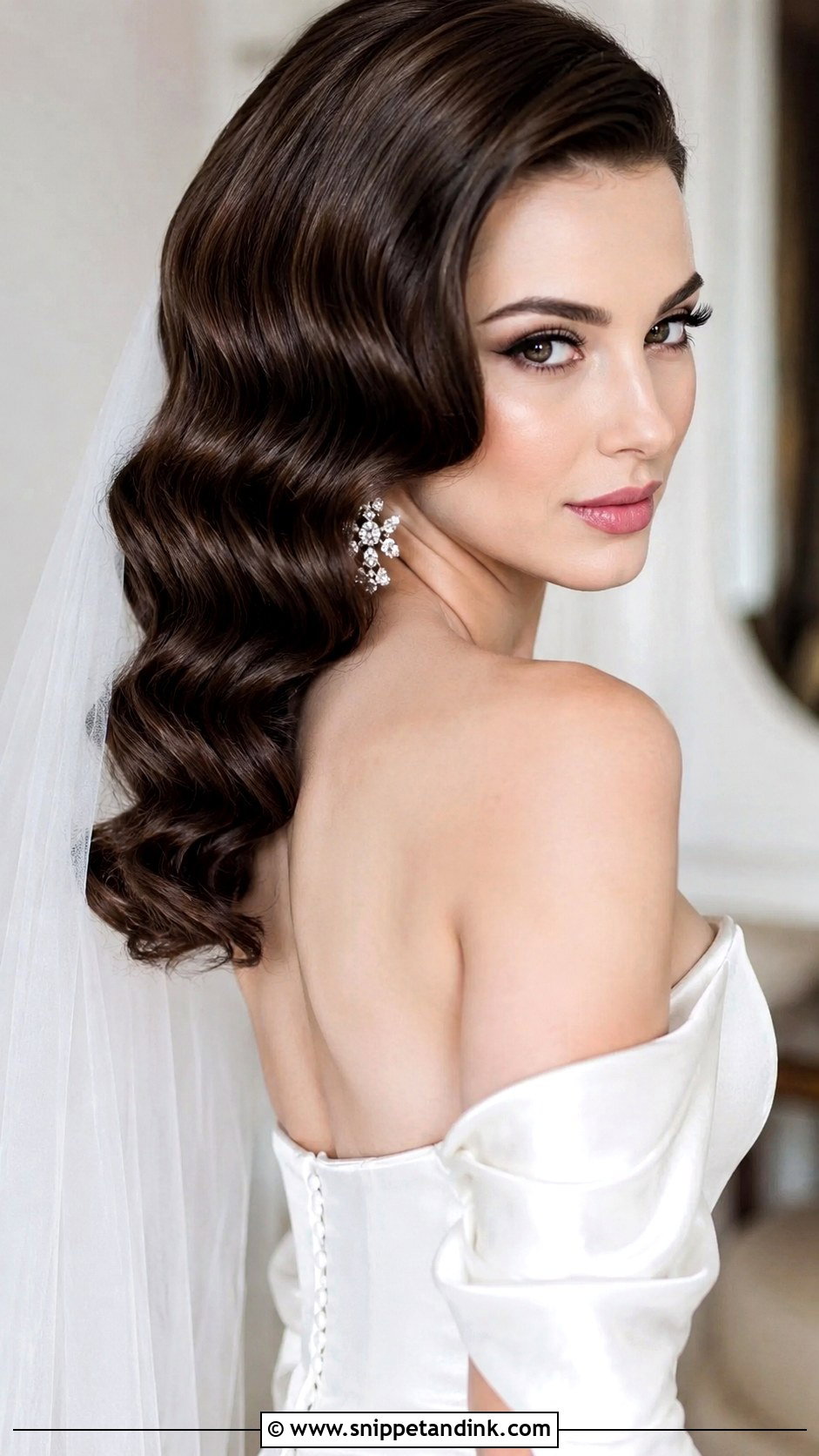 Old Hollywood Glam Waves - Snippet and Ink - 25 Bride Hairstyles Down