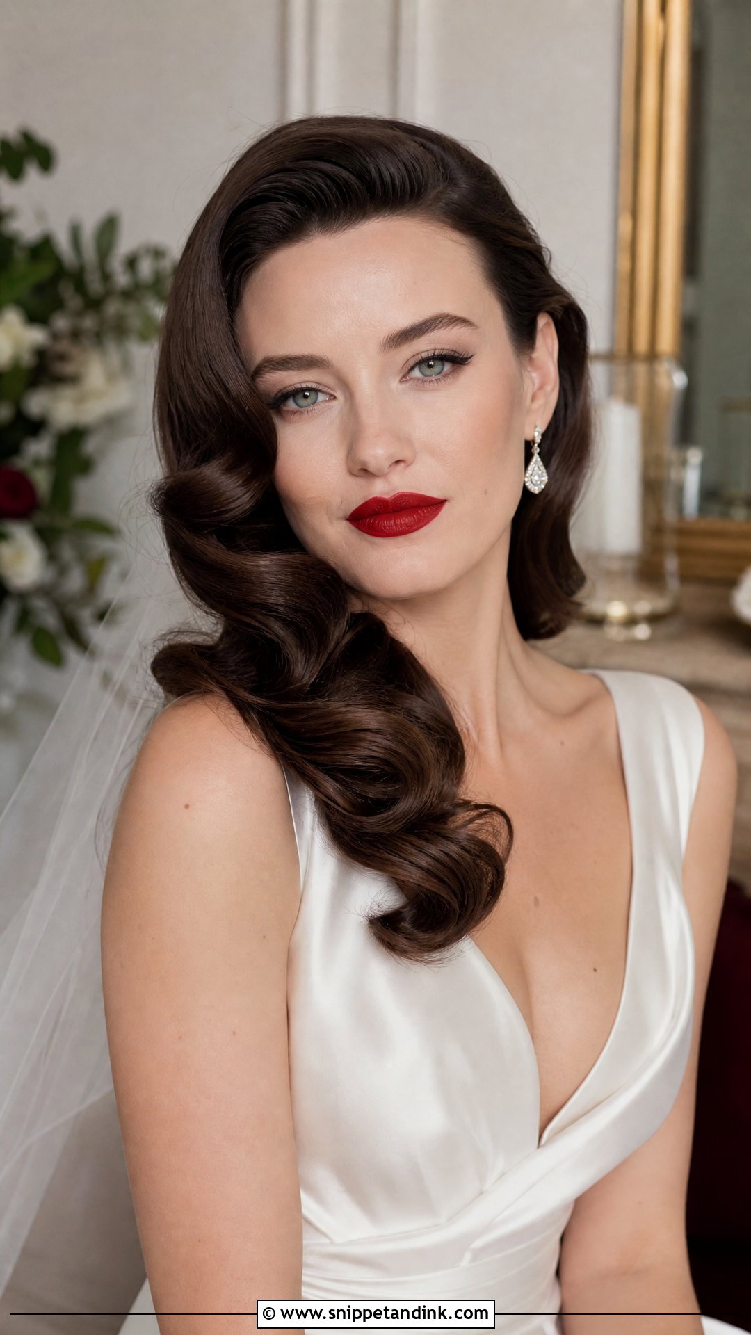 Old Hollywood Glam Waves - Snippet and Ink - 30 Bridal Blowout Hair Ideas
