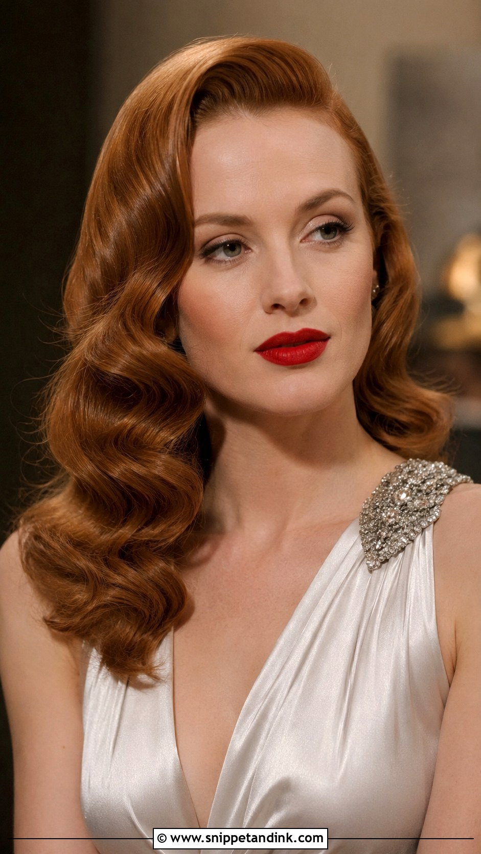 Old Hollywood Glamorous Waves - Snippet and Ink - 25 Hairstyle Ideas for Wedding Guest