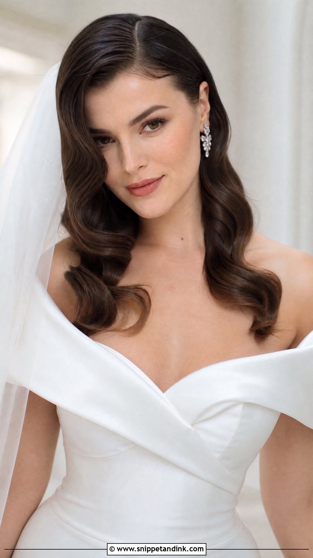 Old Hollywood Glamour Waves - Snippet and Ink - 20 Long Wedding Hair All Down Ideas
