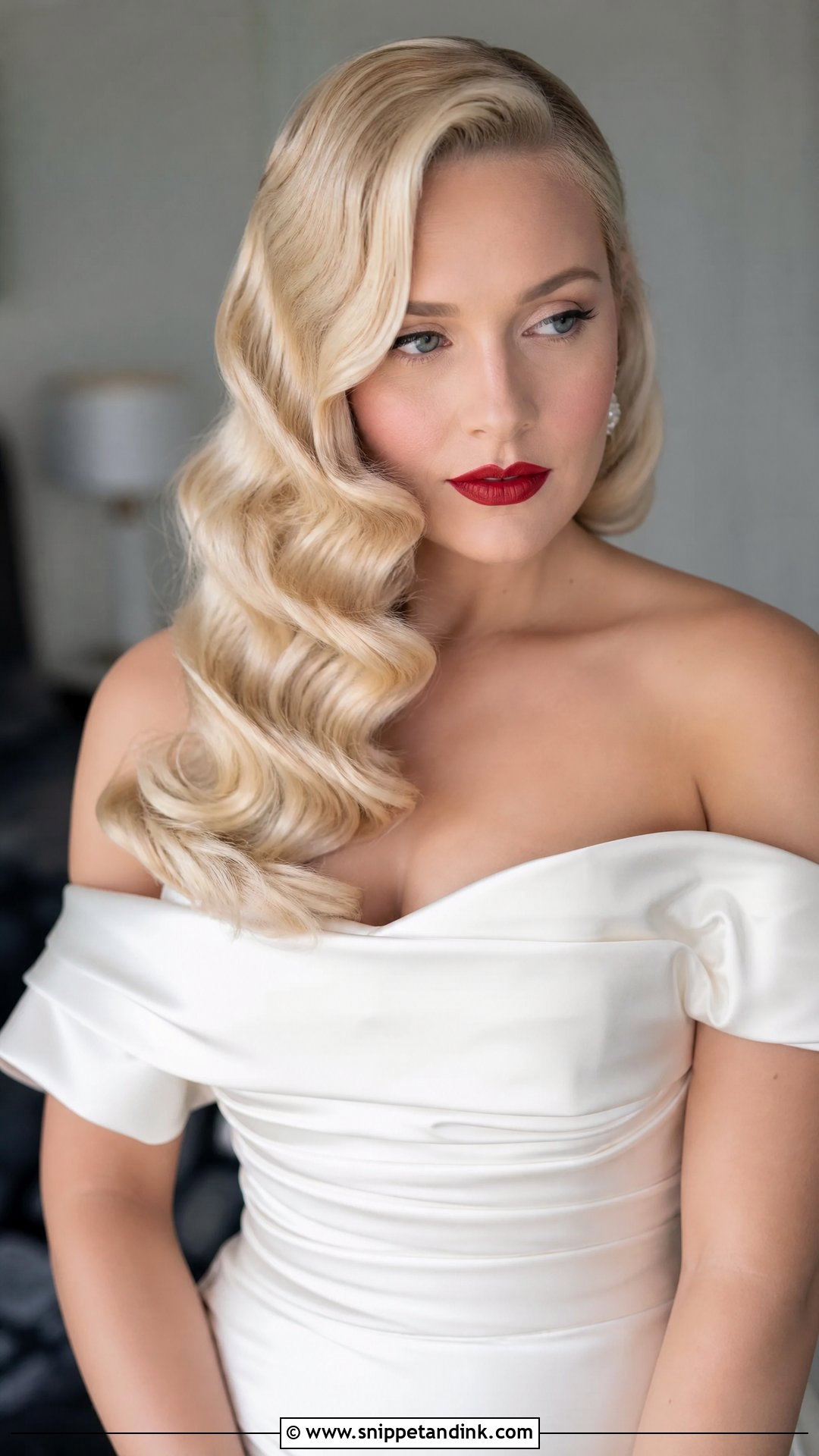 Old Hollywood Glamour Waves - Snippet and Ink - 20 Lauren Kyle Wedding Hair Ideas