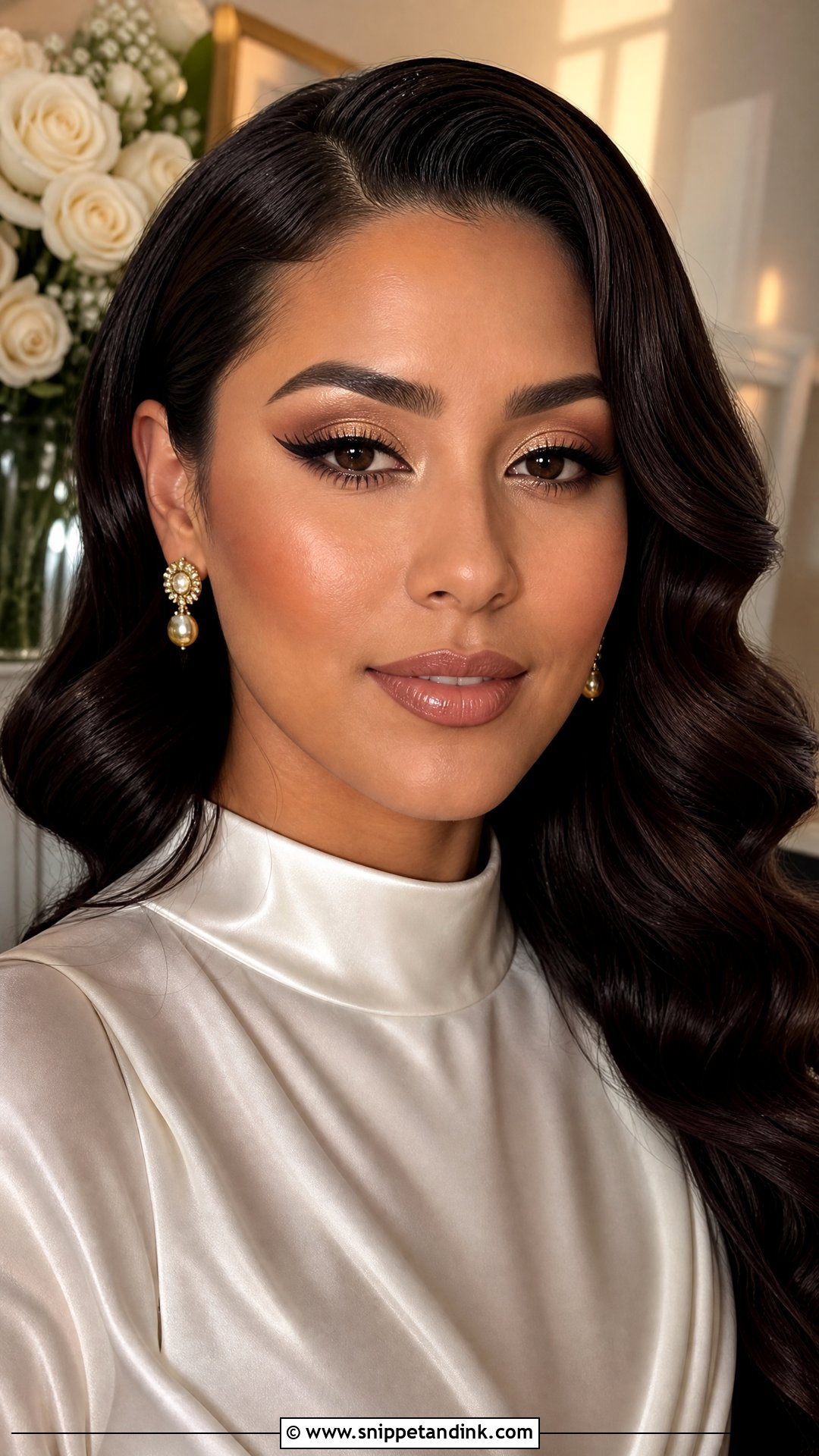 Old Hollywood Nude Lip Wedding Makeup - Snippet and Ink - 20 Old Hollywood Wedding Makeup Ideas