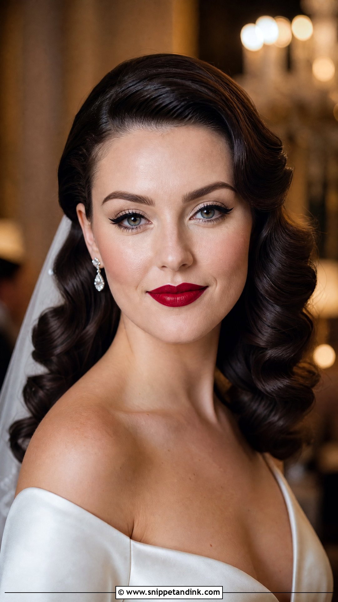 Old Hollywood Red Lip Bridal Makeup - Snippet and Ink - 20 Wedding Makeup Red Lips