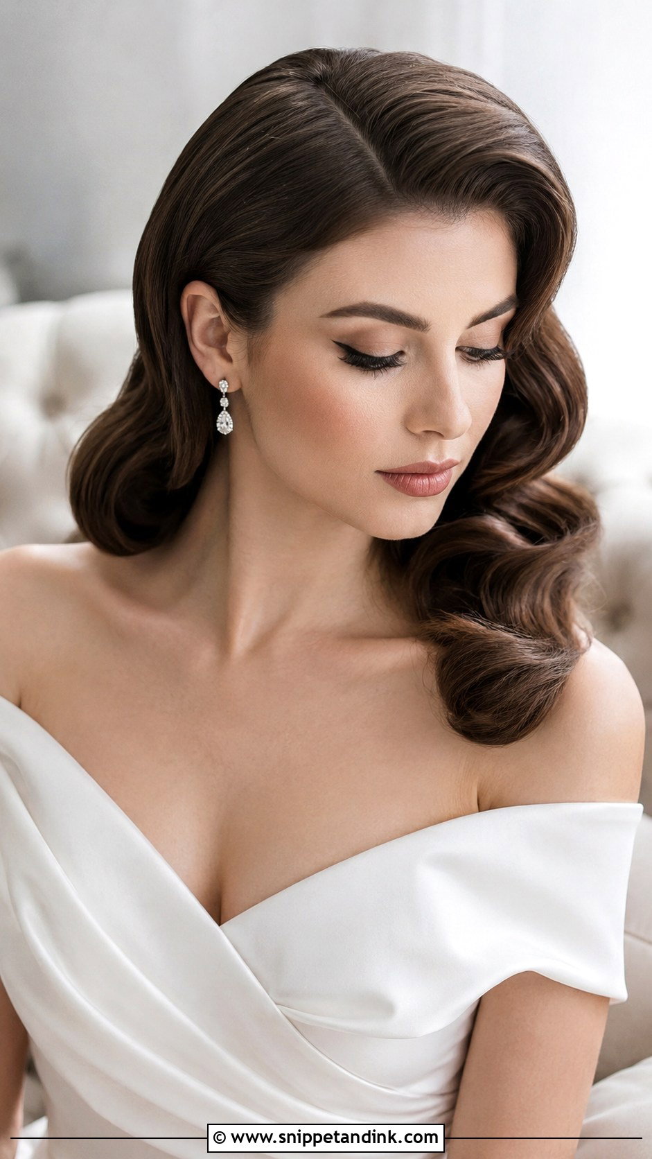 Old Hollywood Waves Bridal Hair - Snippet and Ink - 15 Hollywood Glamour Bridal Hair Waves