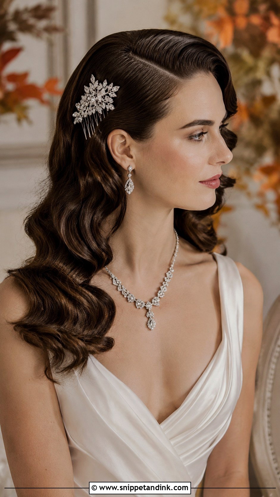 Old Hollywood Waves Wedding Hairstyle - Snippet and Ink - 25 Long Wedding Hairstyles