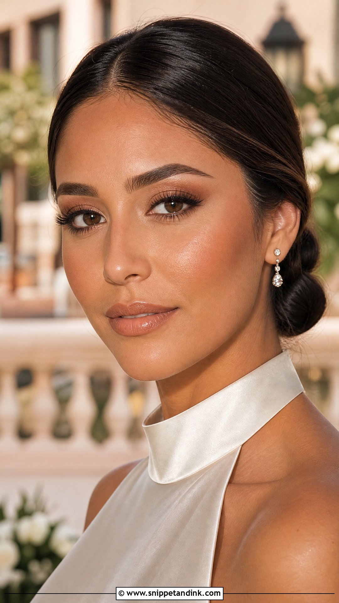 Old Money Wedding Makeup With Bronzed Skin - Snippet and Ink - 20 Old Money Wedding Makeup Ideas
