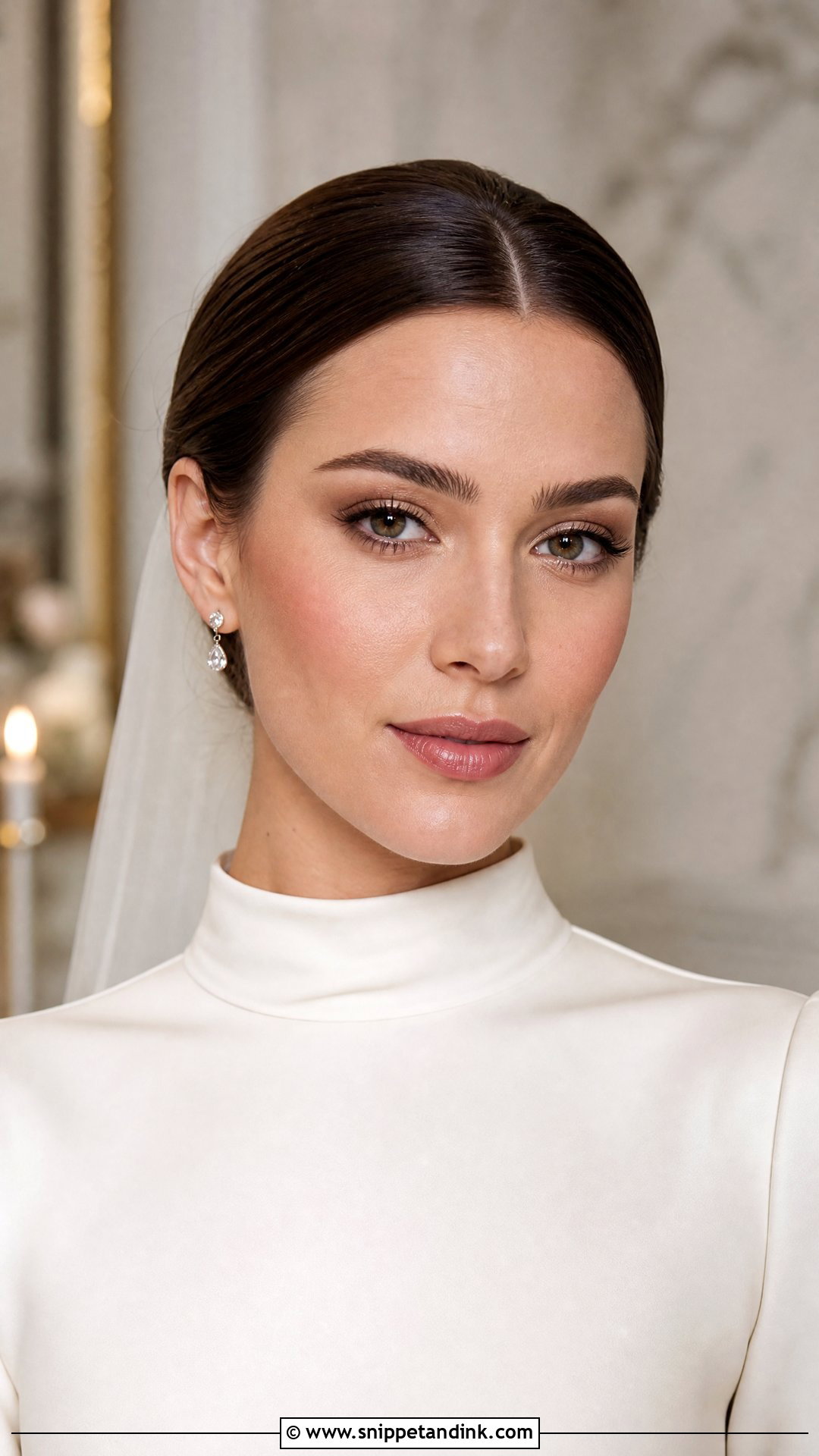 Old Money Wedding Makeup With Defined Brows - Snippet and Ink - 20 Old Money Wedding Makeup Ideas