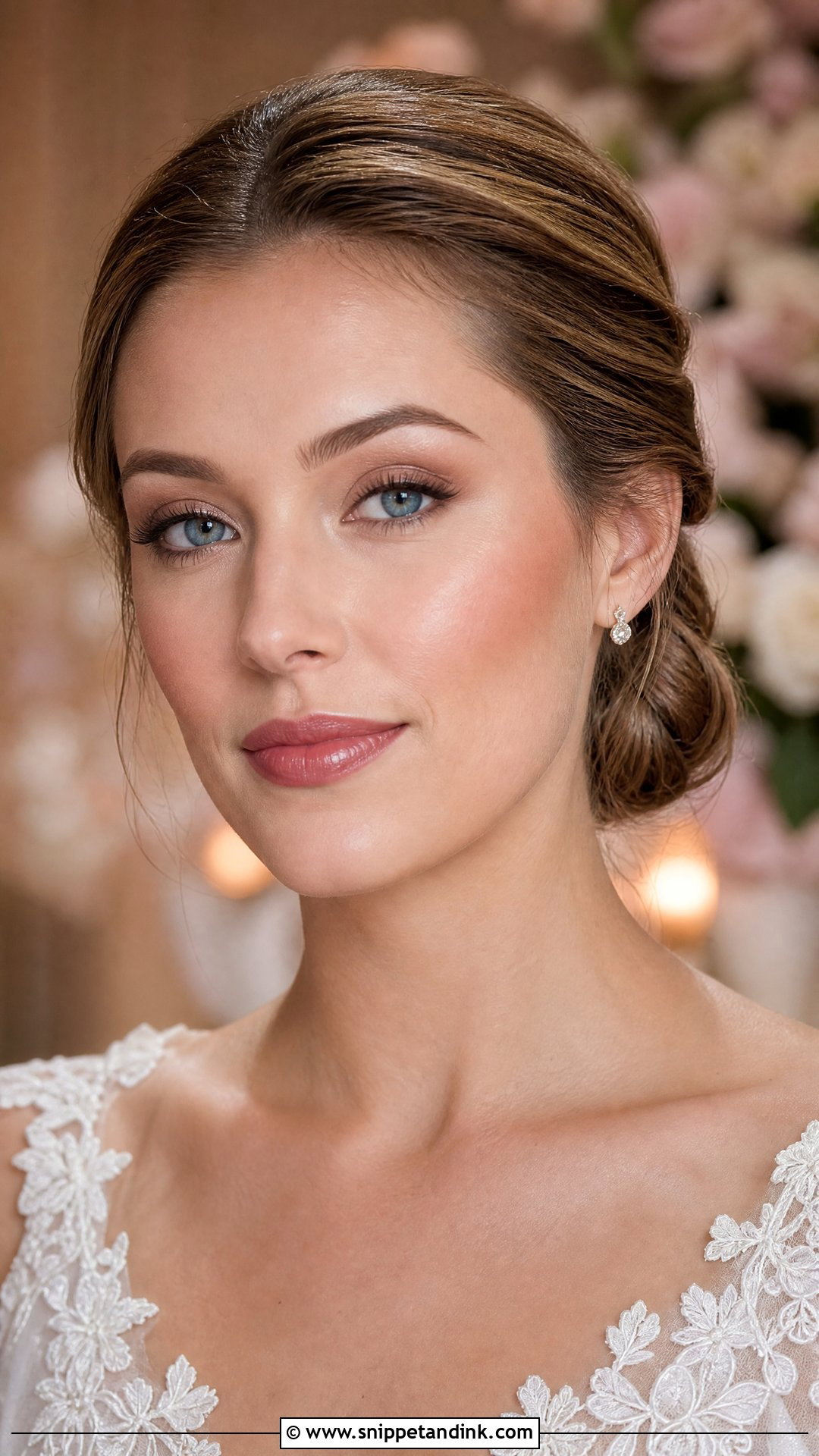 Old Money Wedding Makeup With Rose Lip - Snippet and Ink - 20 Old Money Wedding Makeup Ideas