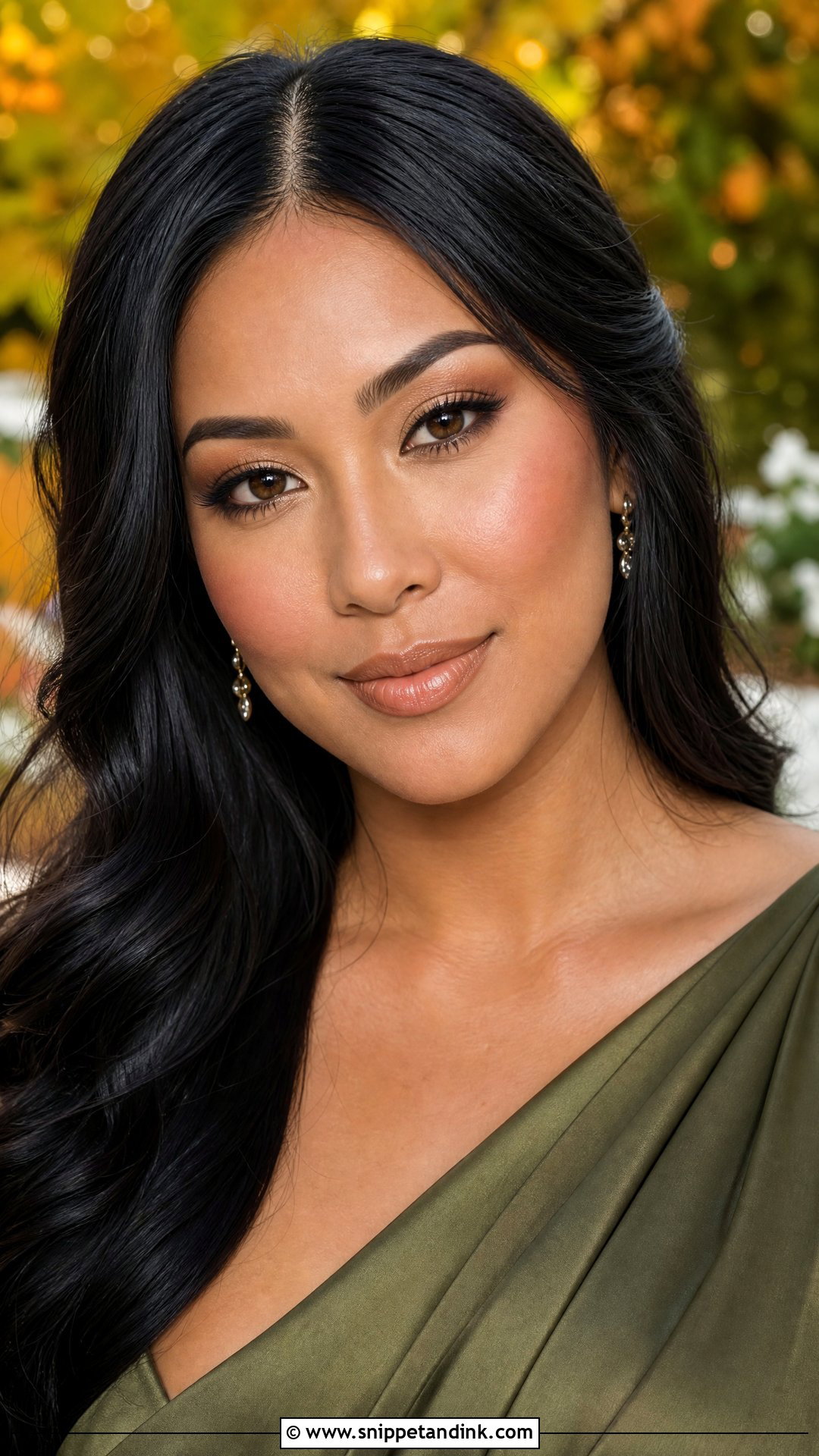 Olive Dress Fall Bridesmaid Makeup - Snippet and Ink - 20 Fall Wedding Makeup for Bridesmaids