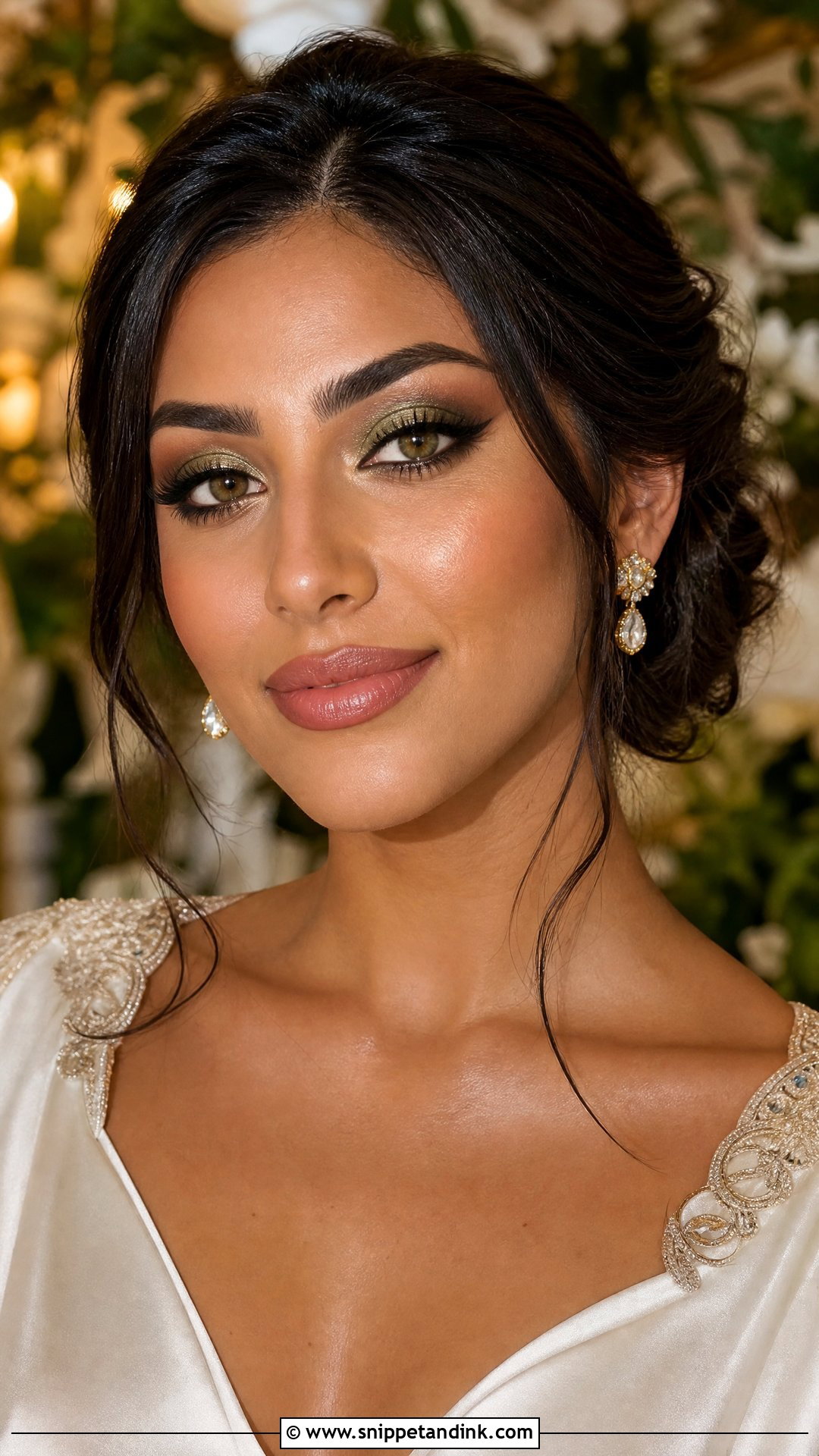 Olive Green Bridal Makeup - Snippet and Ink - 20 Green Bridal Makeup Ideas