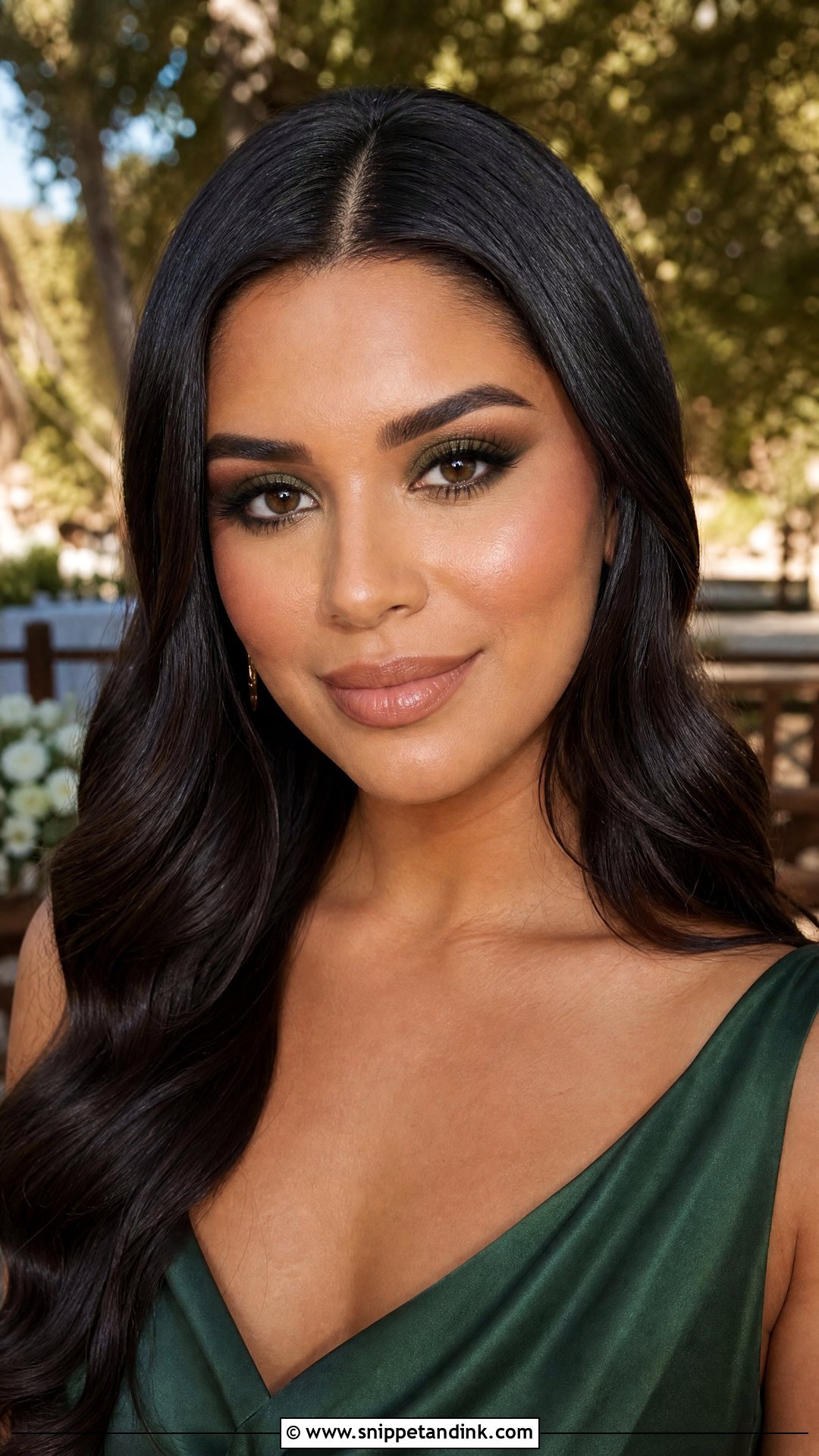 Olive Green Bridesmaid Makeup for Brown Eyes - Snippet and Ink - 20 Bridesmaid Makeup for Brown Eyes Wedding