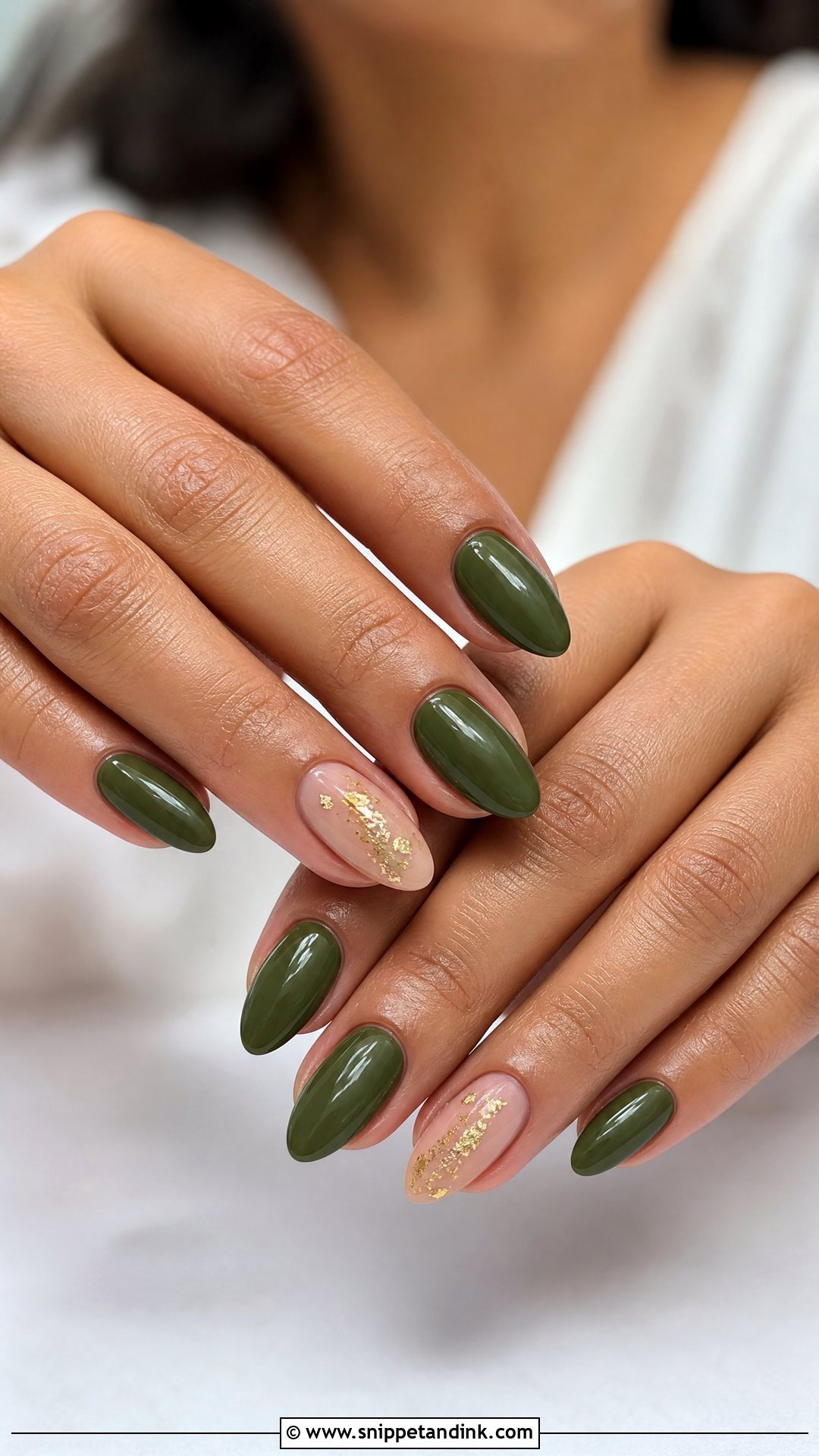 Olive Green Bridesmaid Nails - Snippet and Ink - 35 Bridesmaid Nails