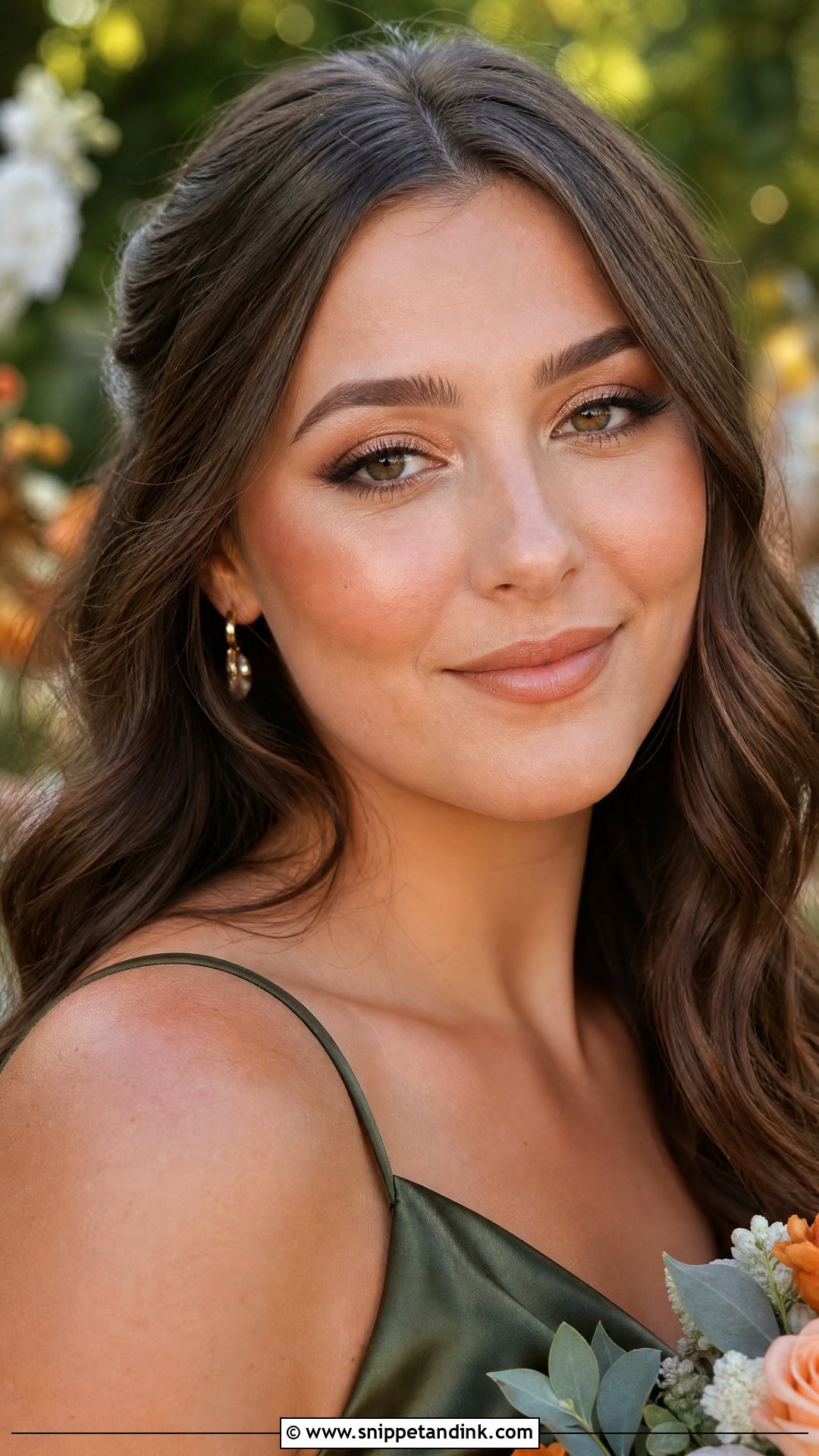 Olive Green Dress Bridesmaid Makeup - Snippet and Ink - 20 Simple Wedding Makeup Bridesmaid Ideas