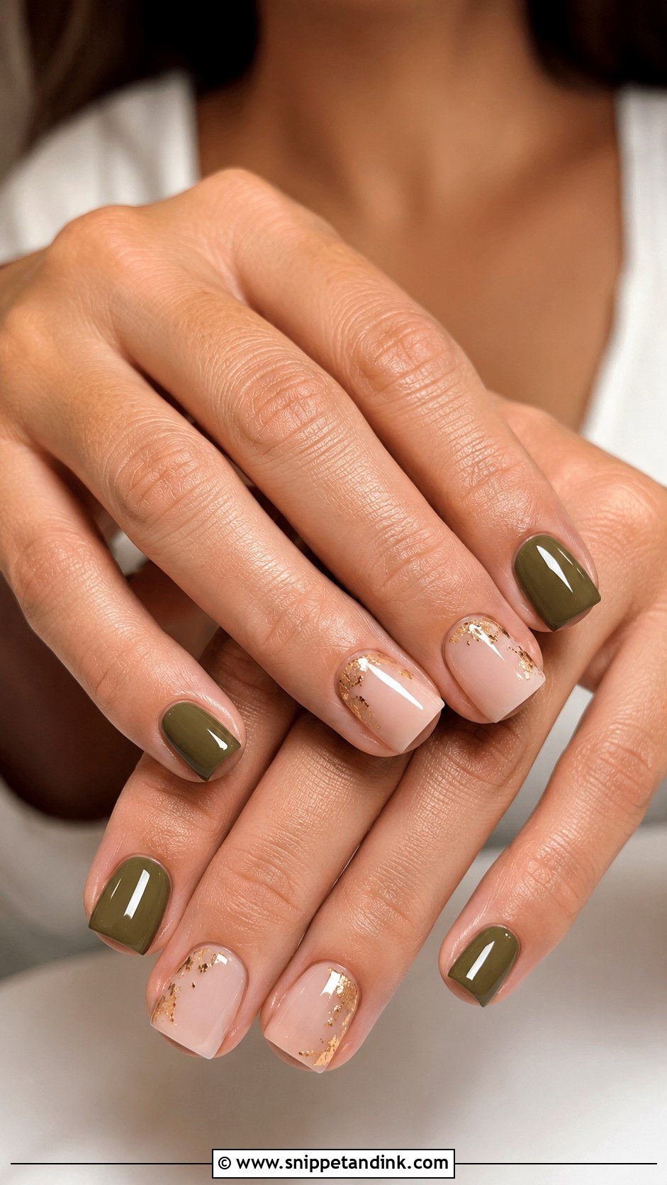 Olive Green Fall Wedding Nails - Snippet and Ink - 30 Fall Wedding Nails
