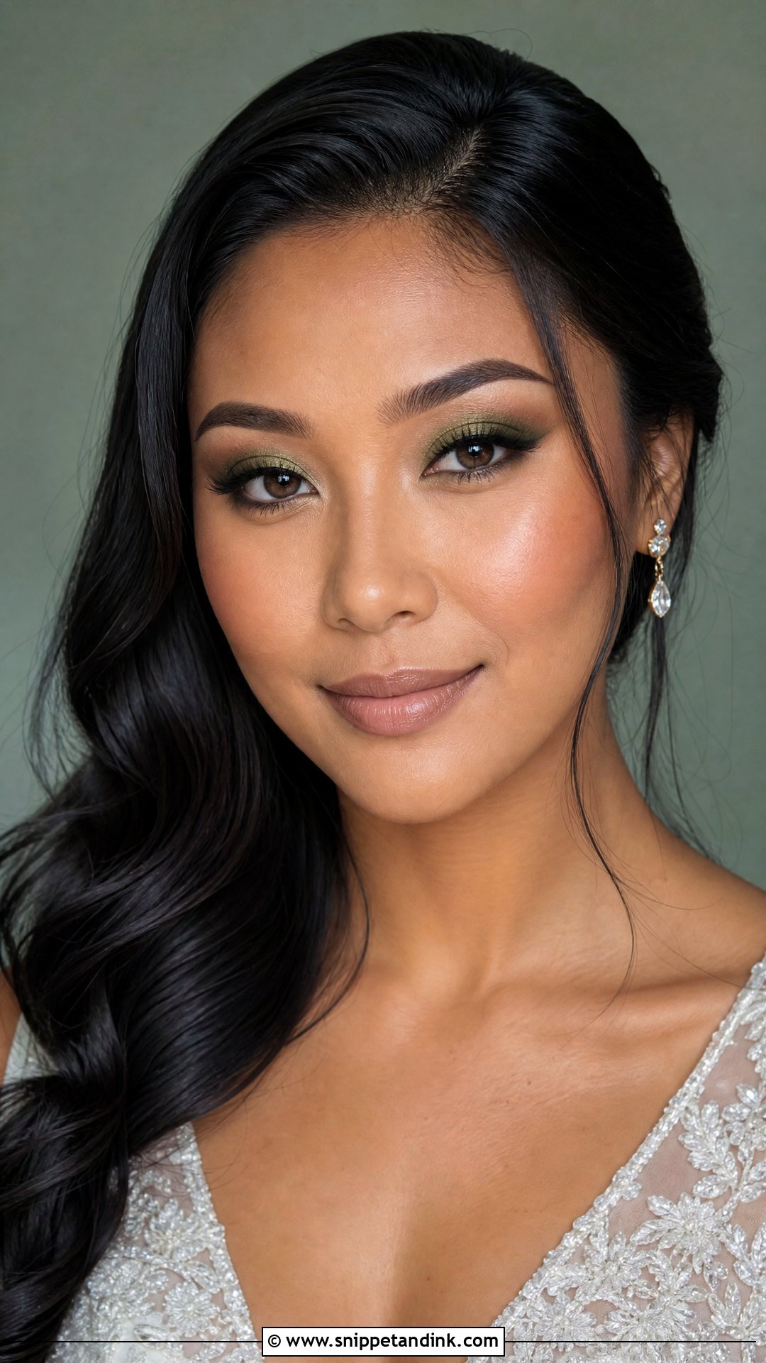 Olive Green Wedding Makeup For Dark Brown Eyes - Snippet and Ink - 20 Wedding Makeup for Dark Brown Eyes
