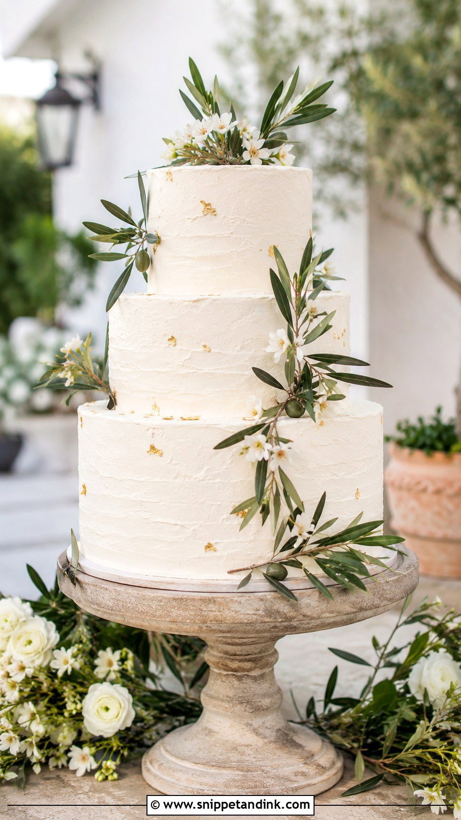 Olive Grove Wedding Cake - Snippet and Ink - 20 Greek Theme Cake Ideas for Wedding