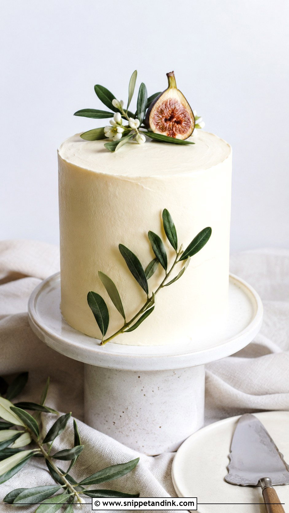 Olive Leaf Small Wedding Cake - Snippet and Ink - 35 Olive Leaf Wedding Cake Ideas