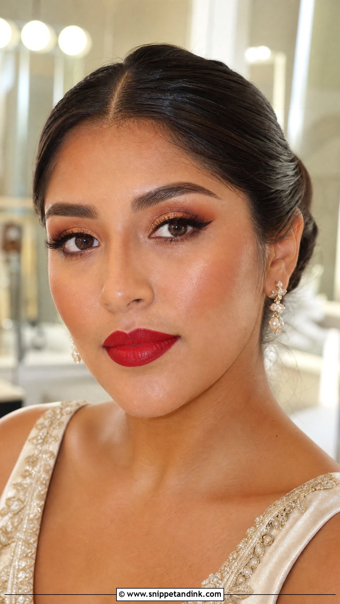 Olive Skin Bridal Makeup Red Lips - Snippet and Ink - 30 Bridal Makeup Red Lips