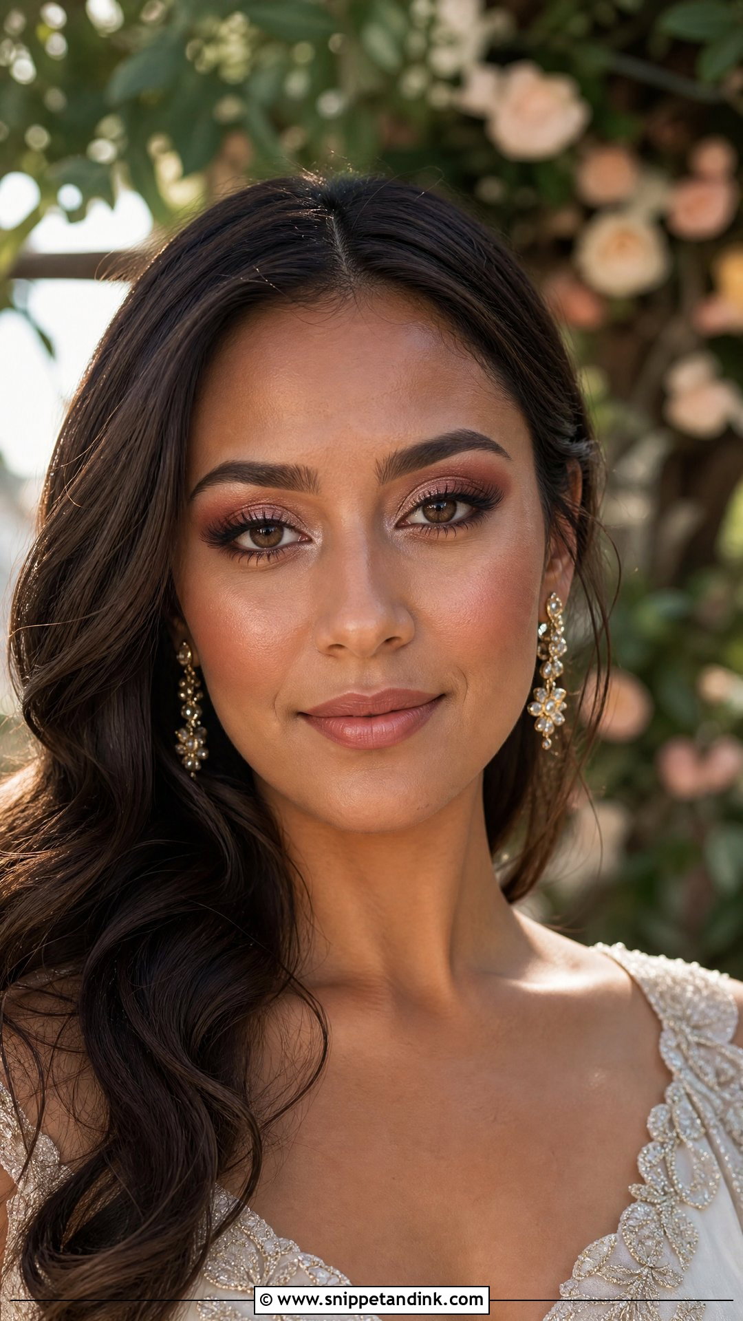 Olive Skin Rose Bridal Makeup - Snippet and Ink - 20 Rose Bridal Makeup Ideas