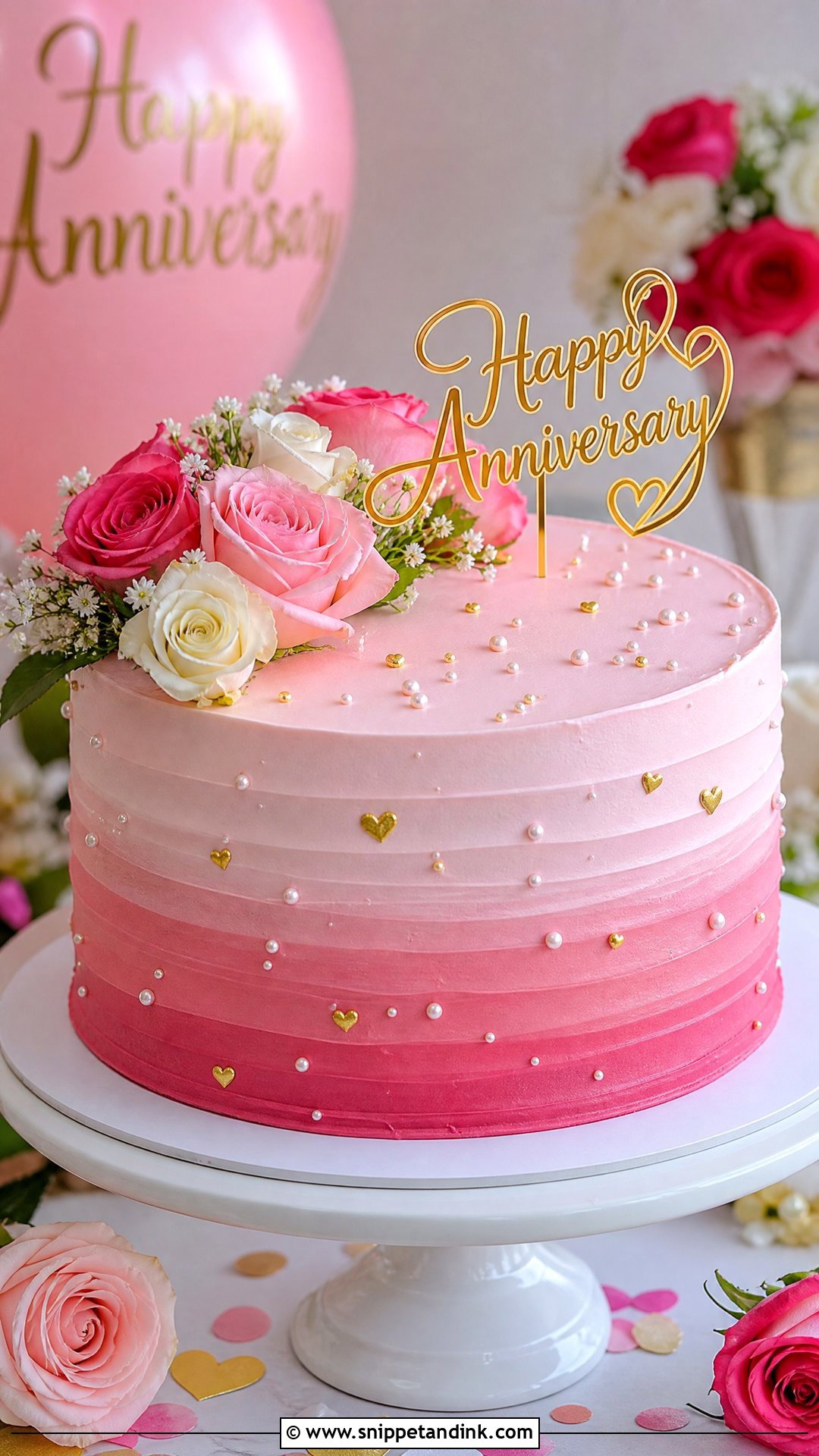 Ombre Anniversary Cake - Snippet and Ink - 35 Anniversary Cake Designs