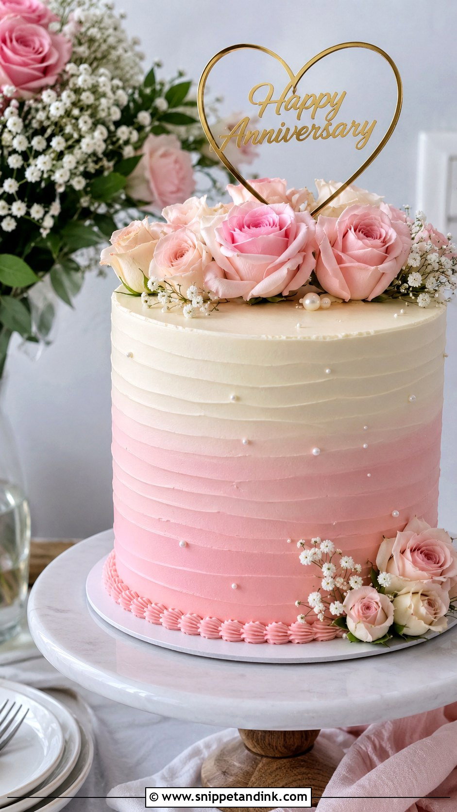 Ombre Anniversary Cake - Snippet and Ink - 20 Anniversary Cake Snapchat Story Ideas