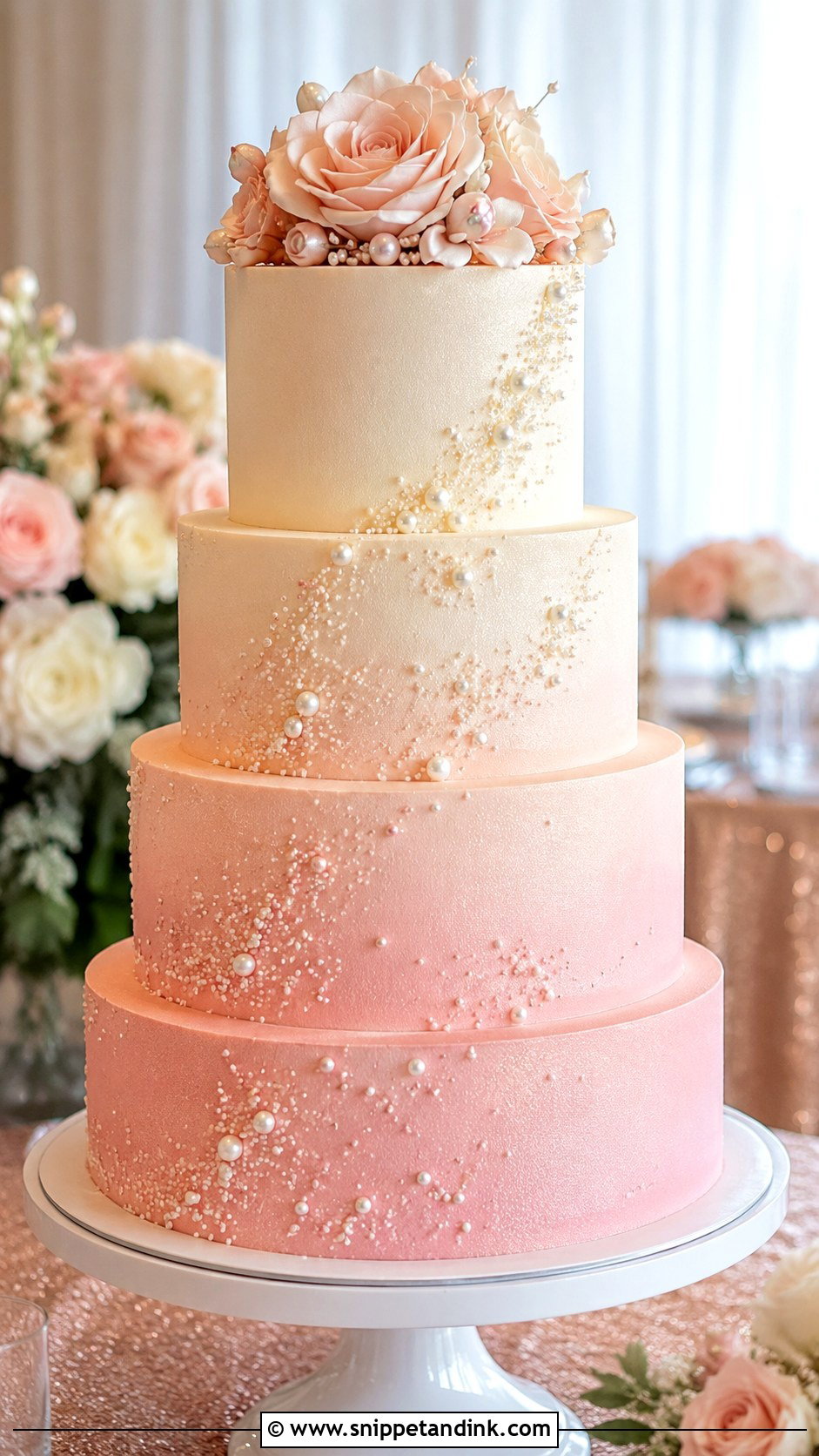 Ombre Bling Wedding Cake - Snippet and Ink - 20 Bling Cakes for Wedding