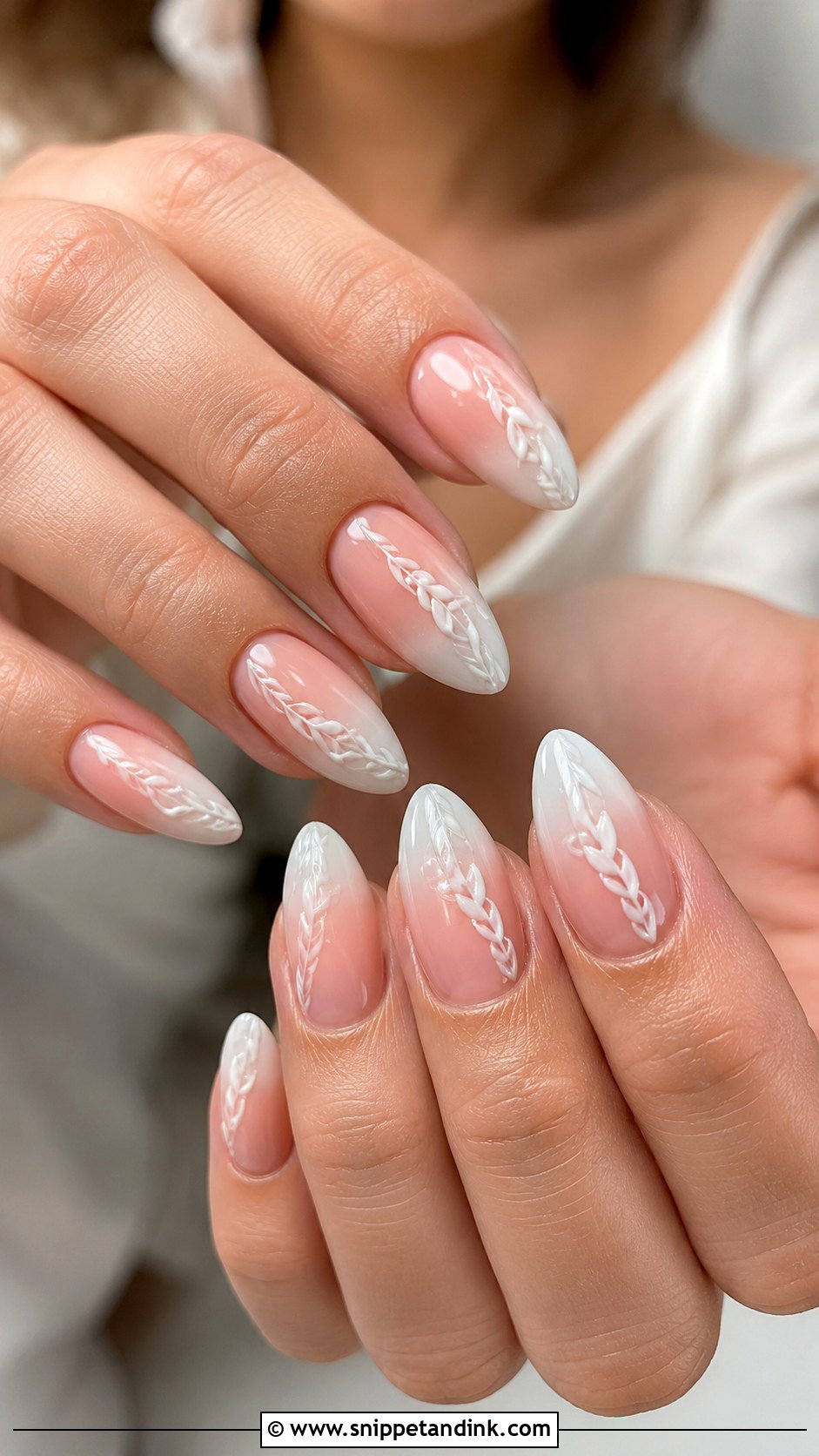 Ombre Braid Wedding Nails - Snippet and Ink - 20 Braid Wedding Nails