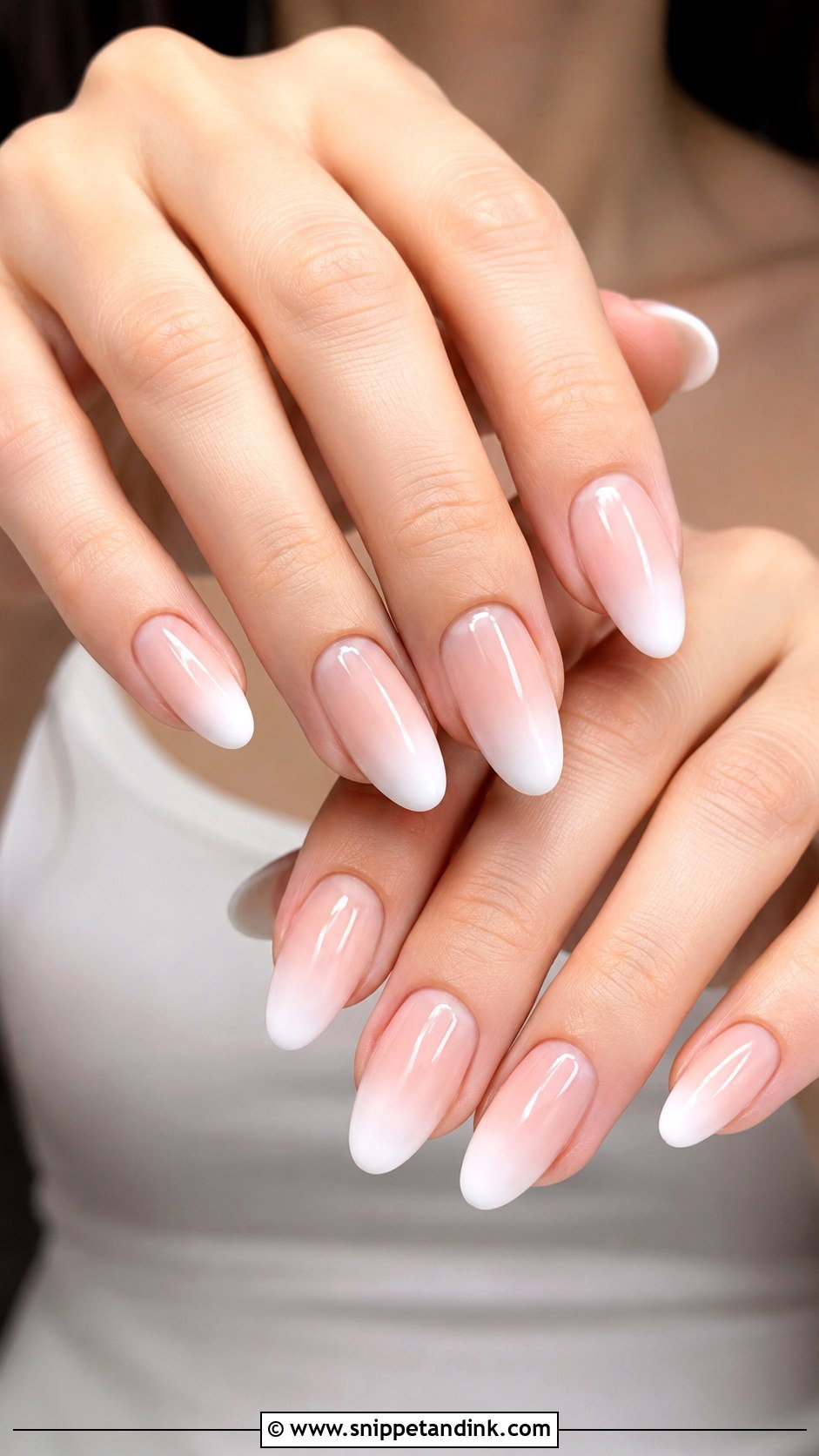 Ombre Bridal Press On Nails - Snippet and Ink - 20 Bridal Press on Nails
