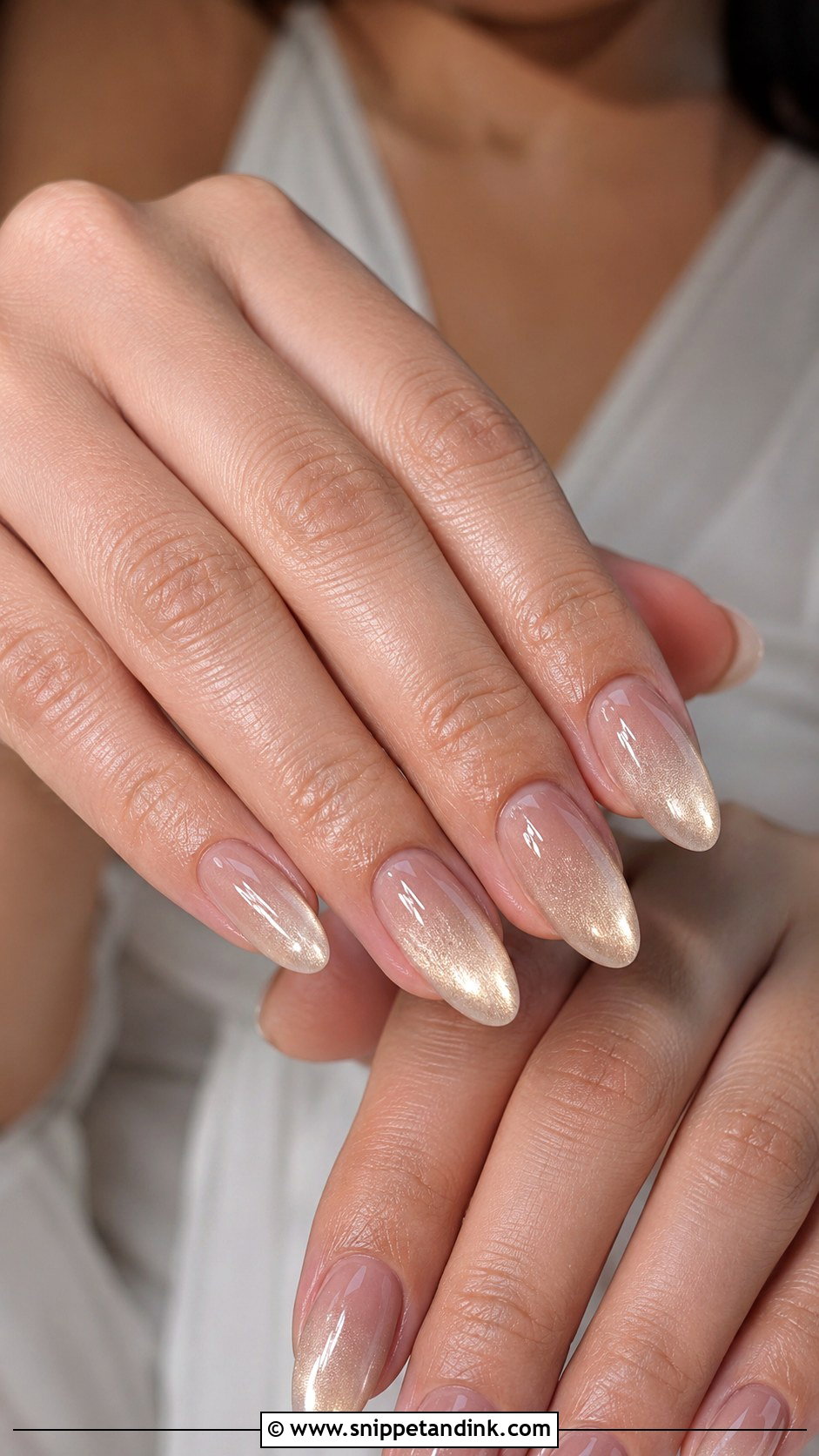 Ombre Cat Eye Bridal Wedding Nails - Snippet and Ink - 20 Cat Eye Bridal Wedding Nails