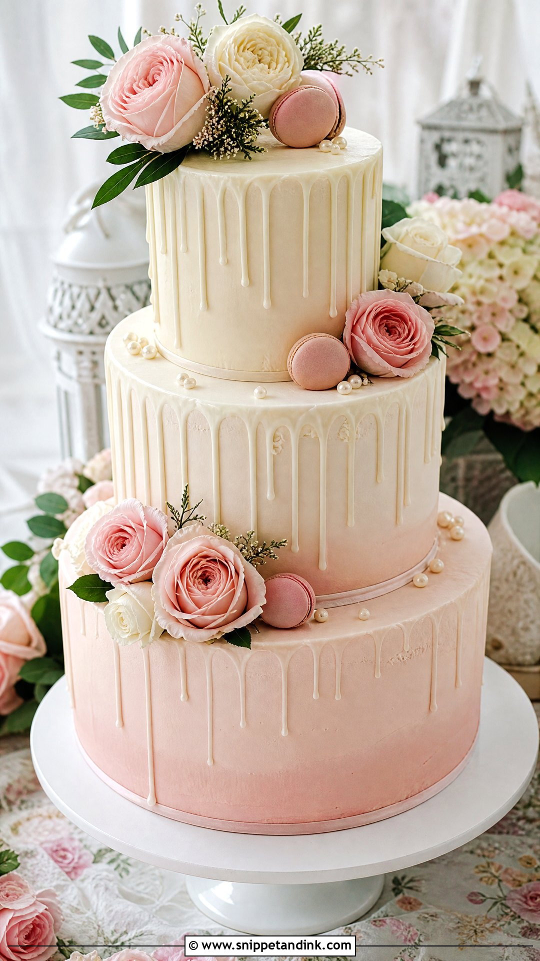 Ombre Drip Wedding Cake - Snippet and Ink - 30 Drip Cakes for Wedding