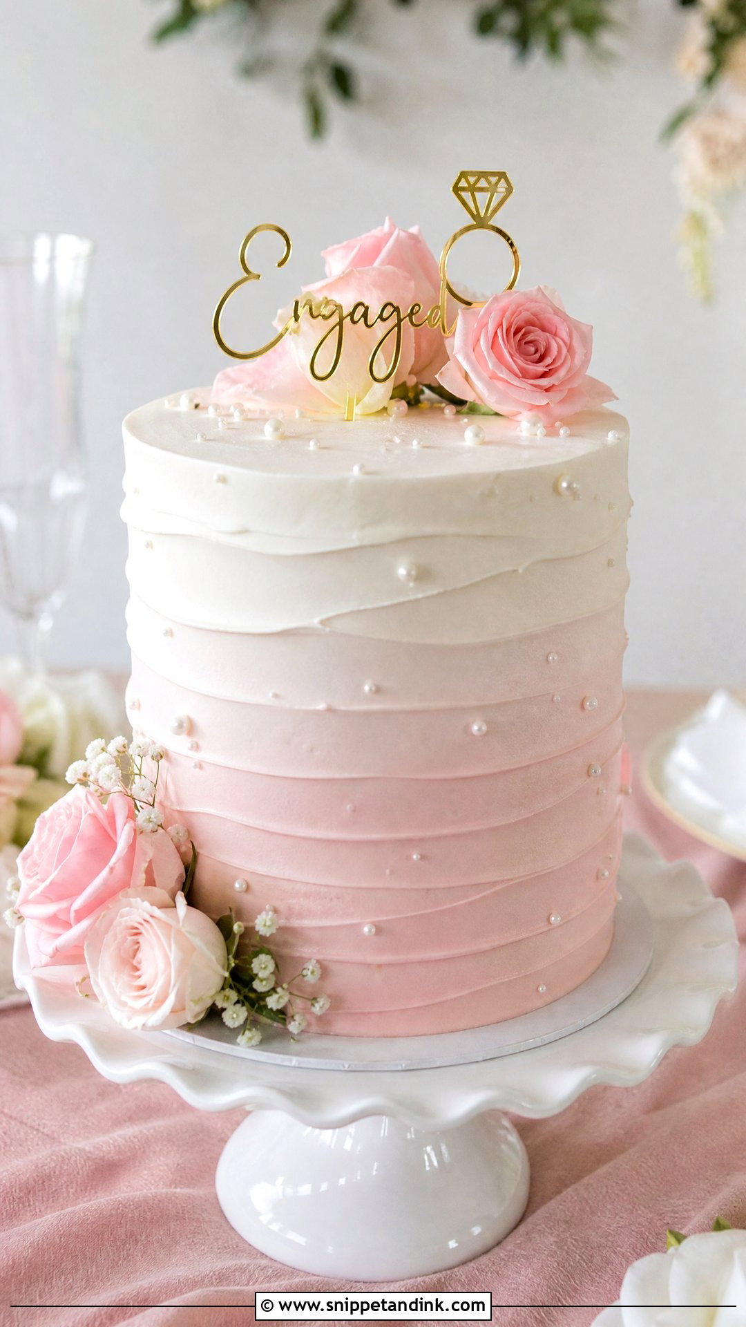 Ombre Engagement Cake - Snippet and Ink - 30 Engagement Cakes