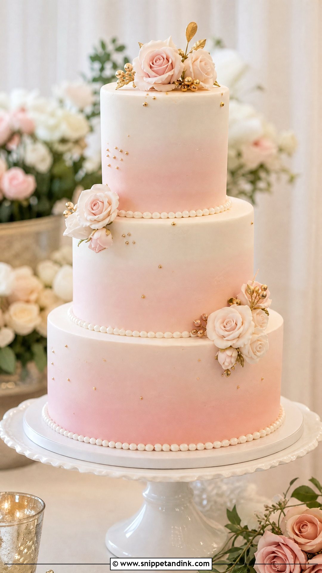 Ombre Fondant Wedding Cake - Snippet and Ink - 35 Fondant Cakes for Wedding