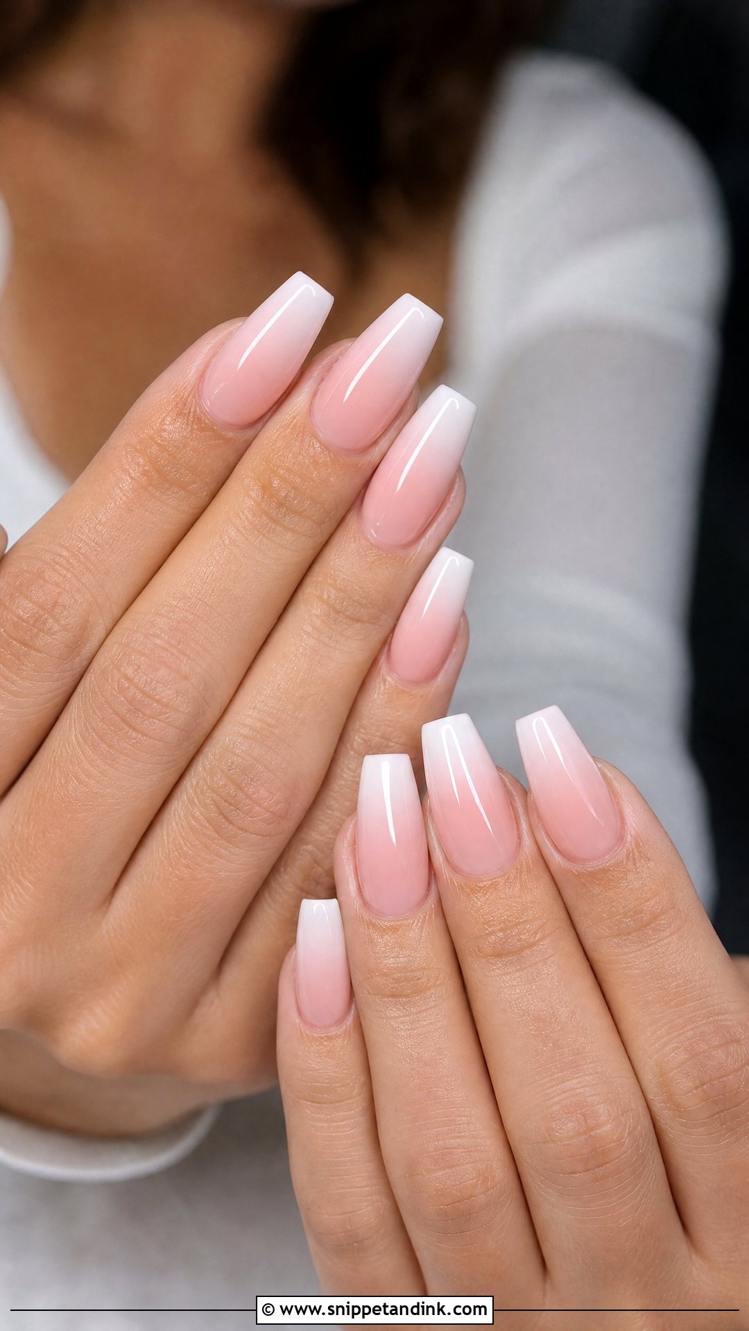 Ombre French Acrylic Wedding Nails - Snippet and Ink - 25 Acrylic Wedding Nails for Bride