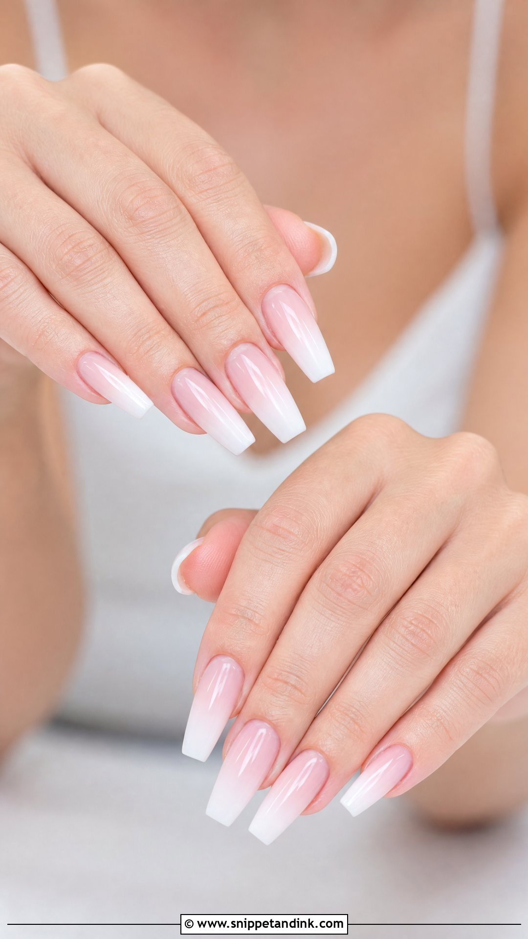 Ombre French Bridal Nails - Snippet and Ink - 25 French Bridal Nails