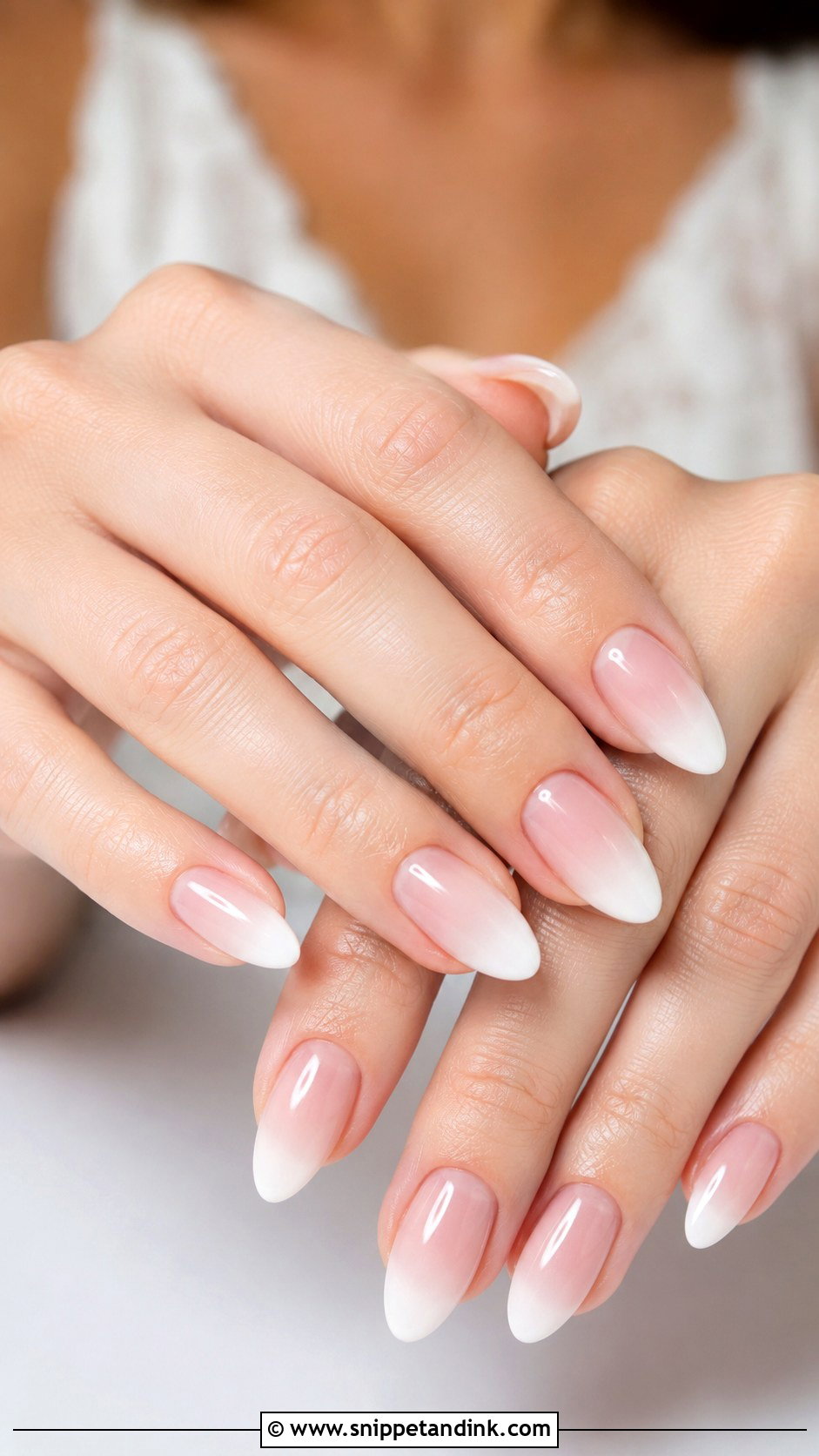Ombre French Bridal Wedding Nails - Snippet and Ink - 20 French Bridal Wedding Nails
